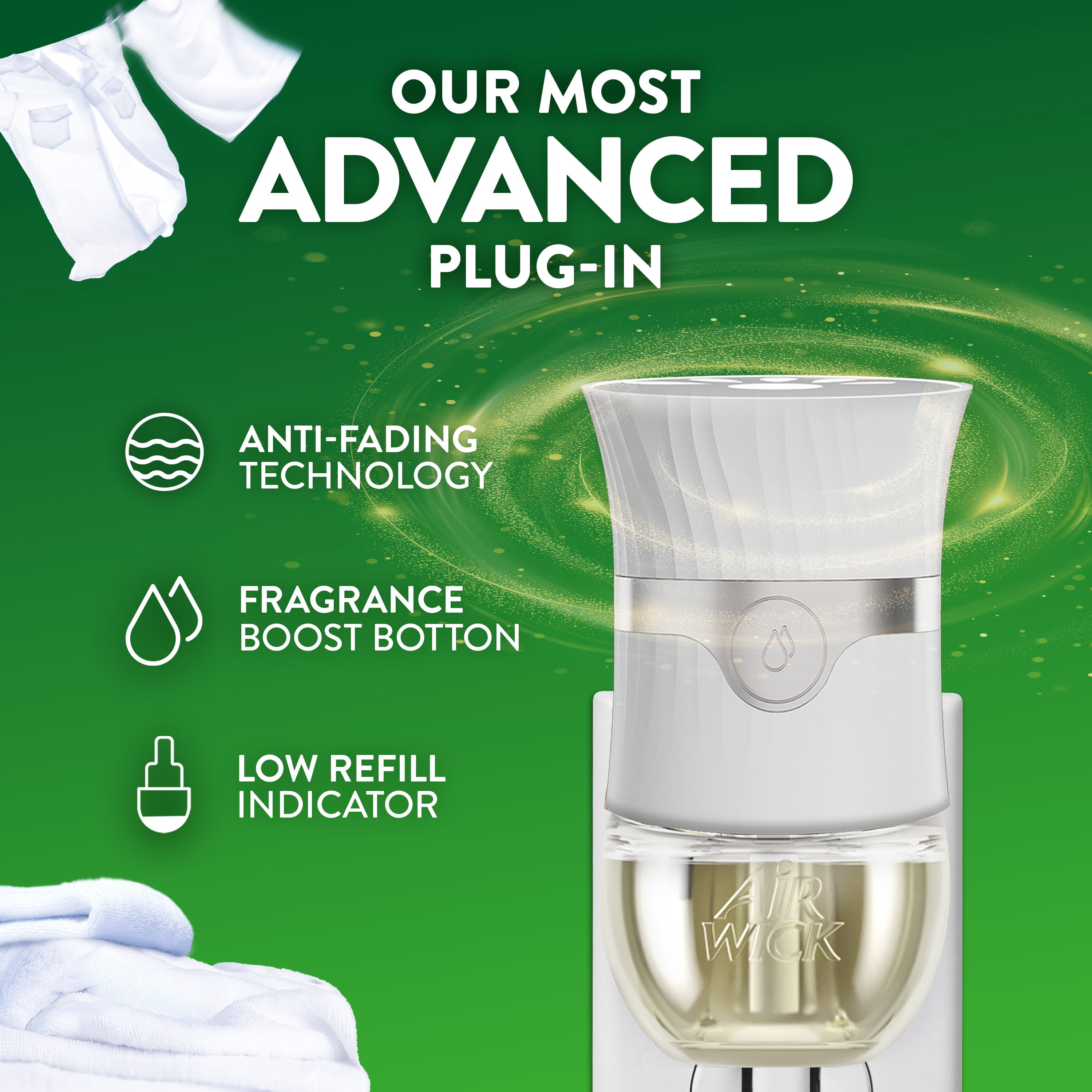 Air Wick Plug-in Scented Oil Refills, Fresh Linen, Long-Lasting Home Fragrance (2 Count) neeeu