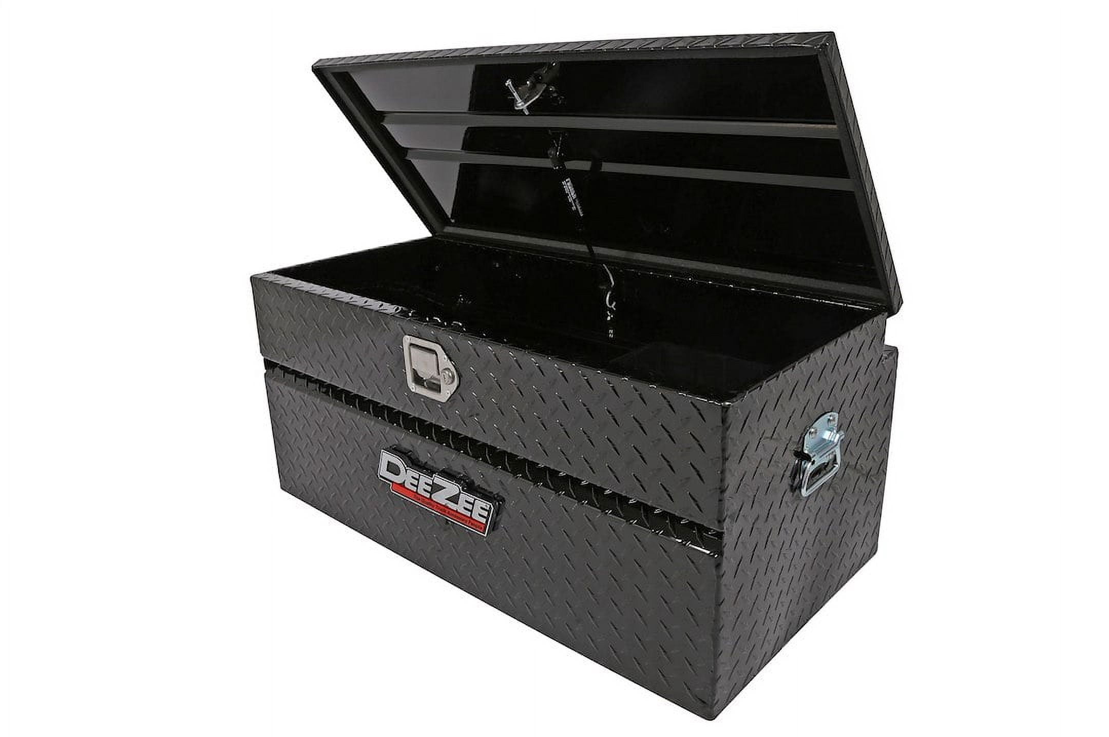 Dee Zee Universal Truck Tool Box Heavy-Duty Aluminum Storage Chest (Black, 37 in) q86uw