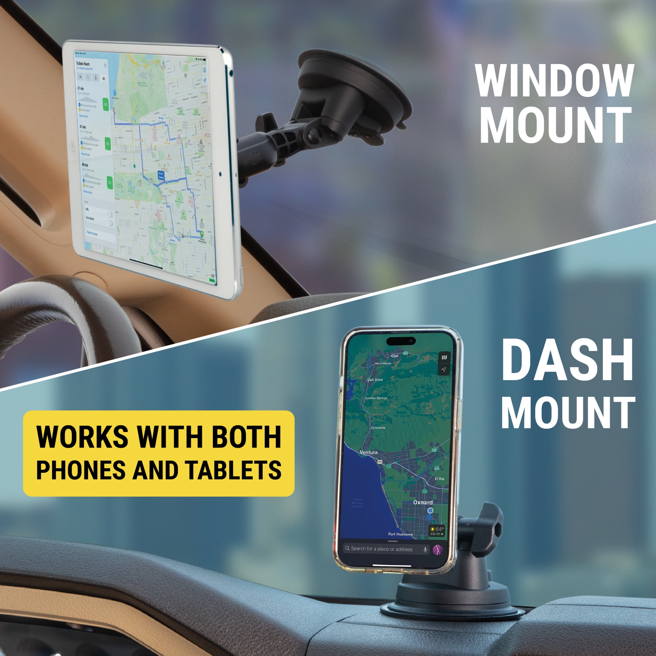 Scosche MagicMount Pro2 Heavy Duty Magnetic Phone Mount for Windshield and Dashboard (Black, 3 lb Capacity) zjqhu