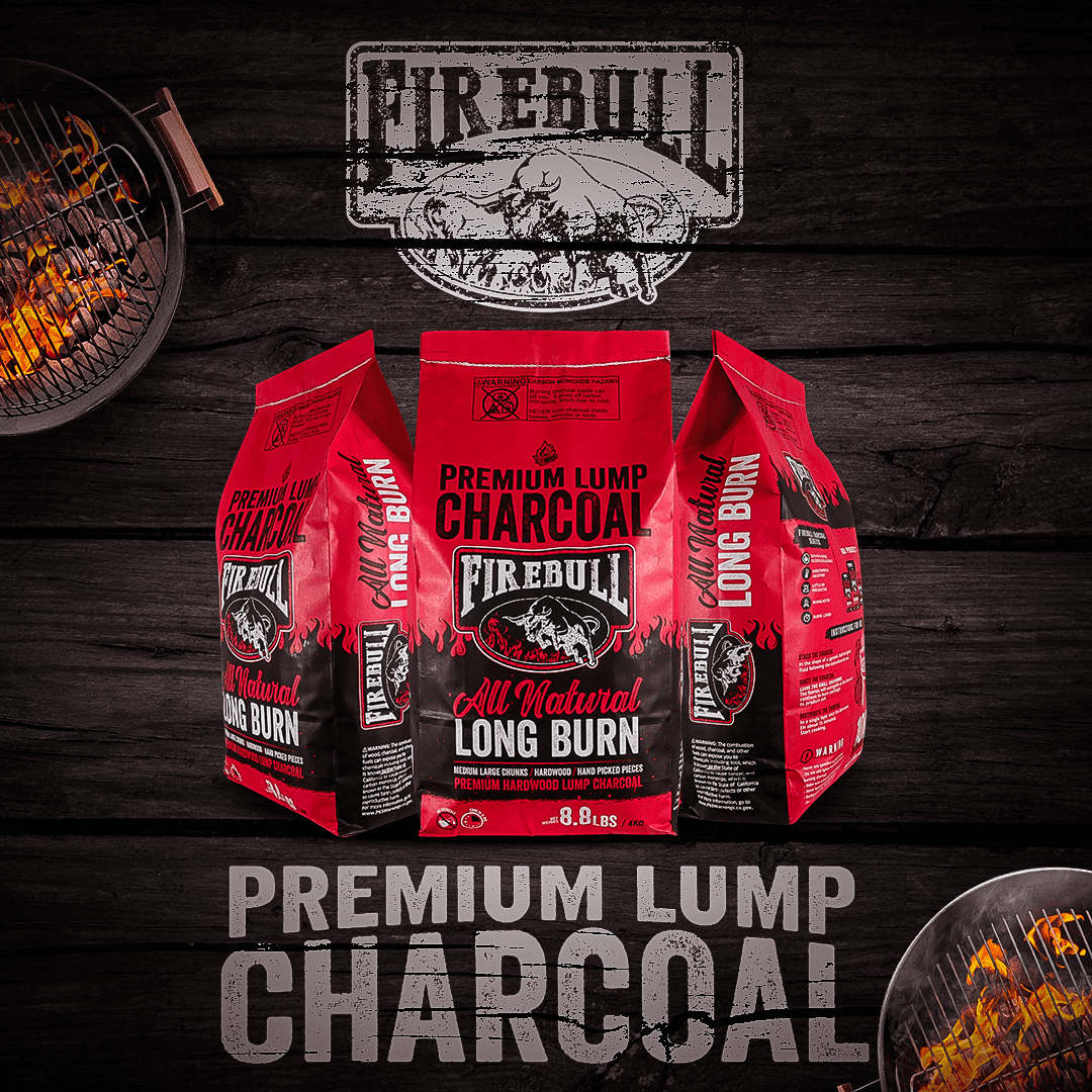 FIREBULL Premium Lump Charcoal, Natural Hardwood for Grilling and Smoking (8.8 lb) efy3g