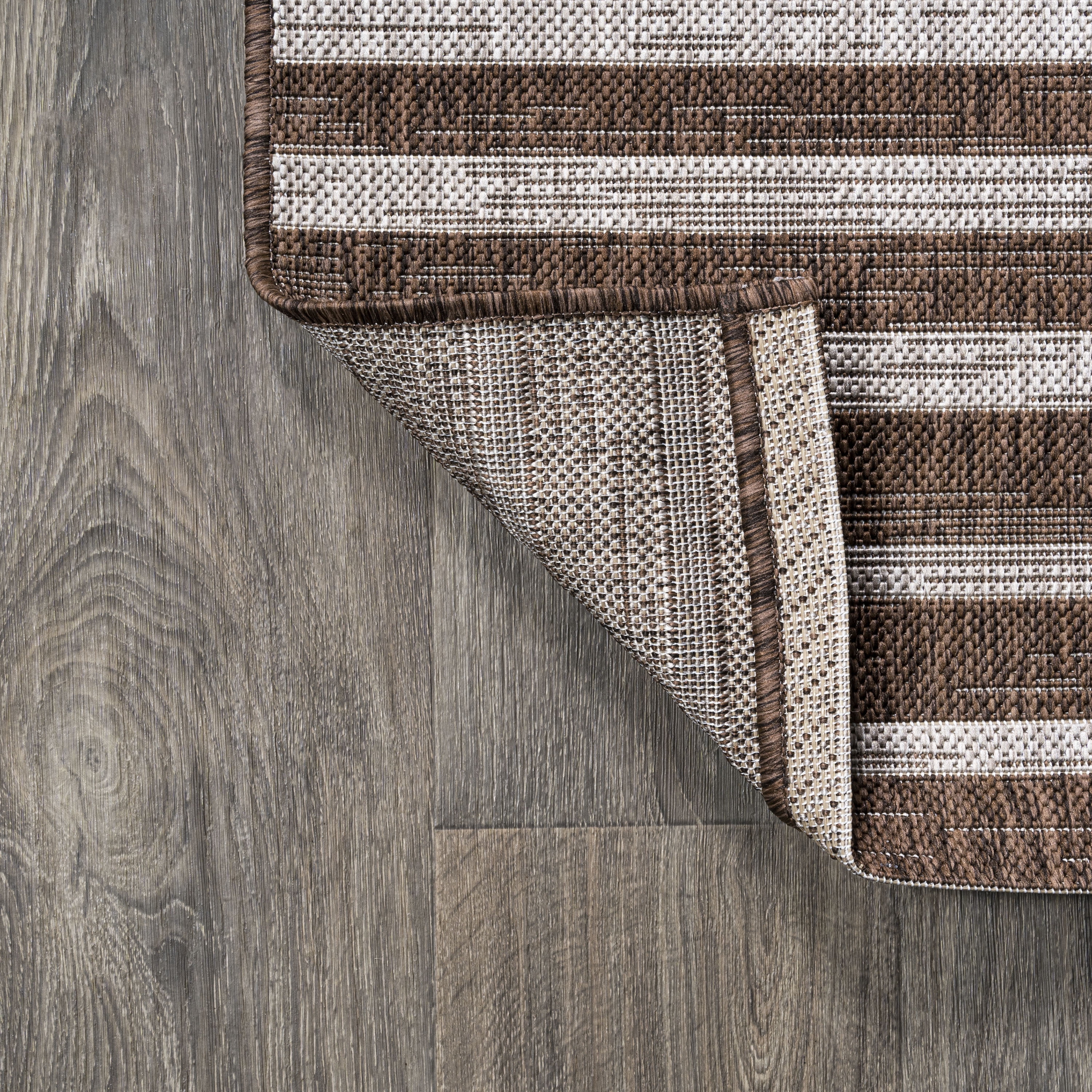 JONATHAN Y Santa Monica Area Rug, Mid-Century Modern Tribal Stripe Pattern (Brown/Beige, 3 ft x 5 ft) y1bg2