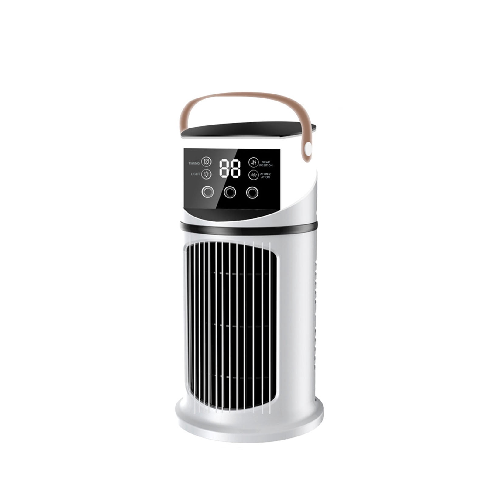 Bfogop Portable Air Cooler Fan, Rechargeable Personal Cooling Unit for Desk and Camping (White, 1 Unit) 1k0dh