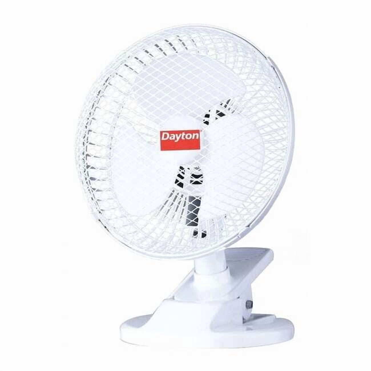 Dayton 6 in Blade Table and Floor Fan, 2-Speed Non-Oscillating Cooling Fan (White, 10.5 in Height) 4x6vo