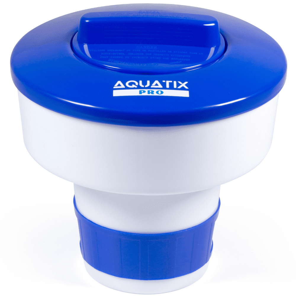 Aquatix Pro Pool Chlorine Floater Dispenser for 1 in to 3 in Tablets (Blue, Large) koduz