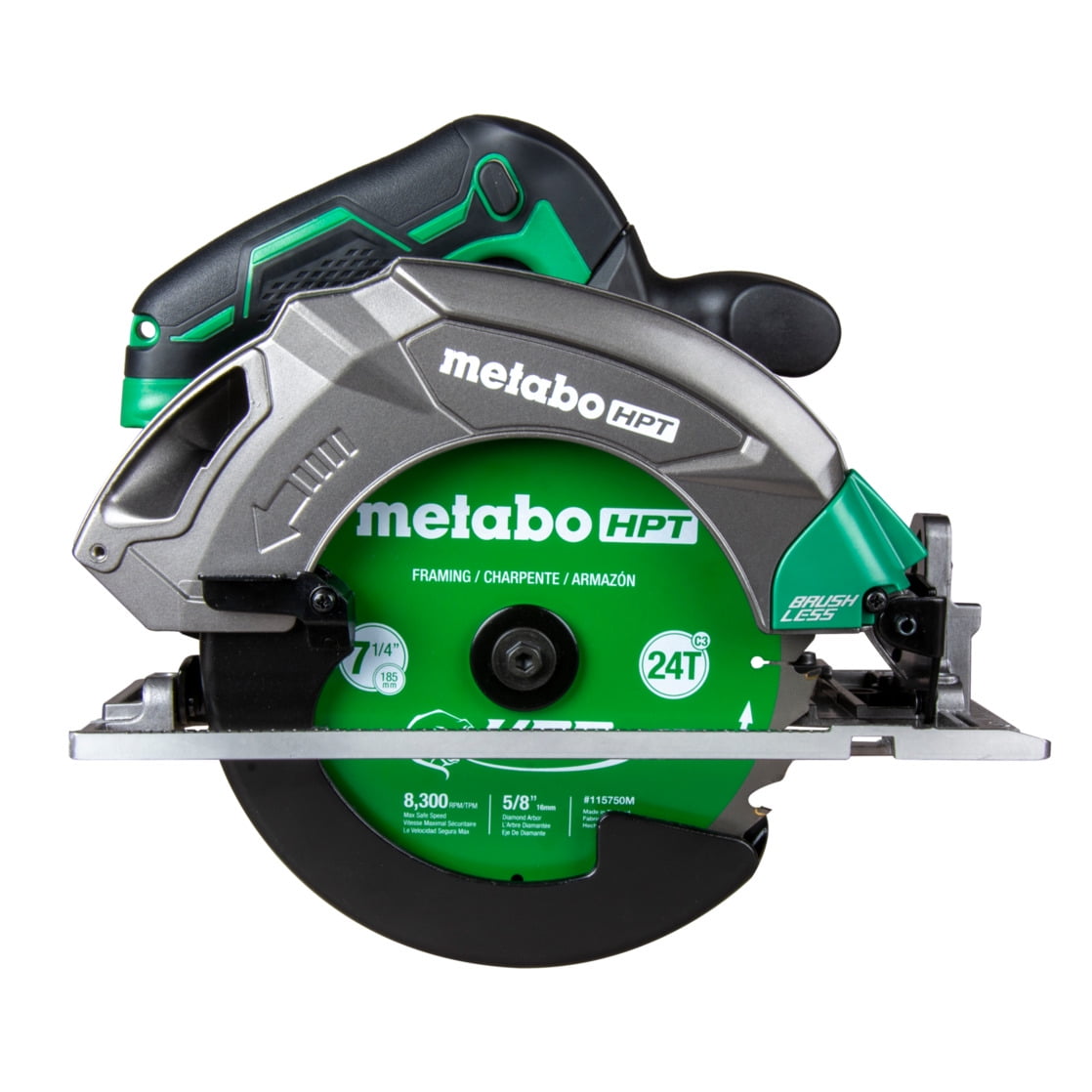Metabo HPT 18V Cordless Circular Saw, Brushless Motor, 7-1/4-In Blade, Tool Only (C1807DAQ4) xqlzh