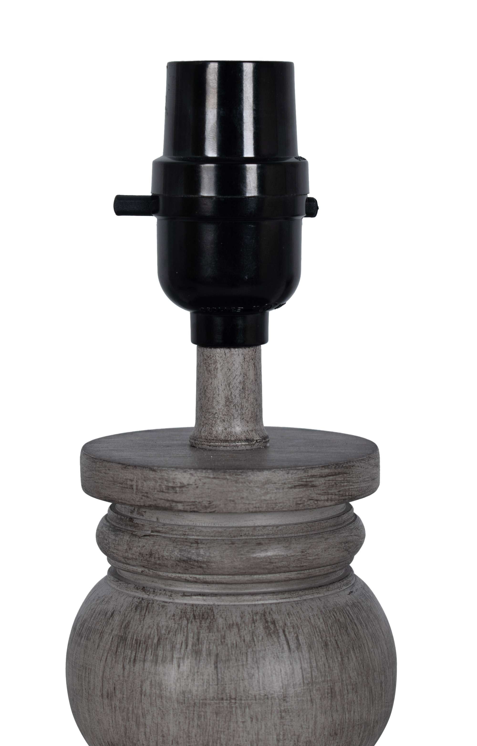 Mainstays Mini Table Lamp with Weathered Wood Finish (White Shade, 12.75 in) svvmn