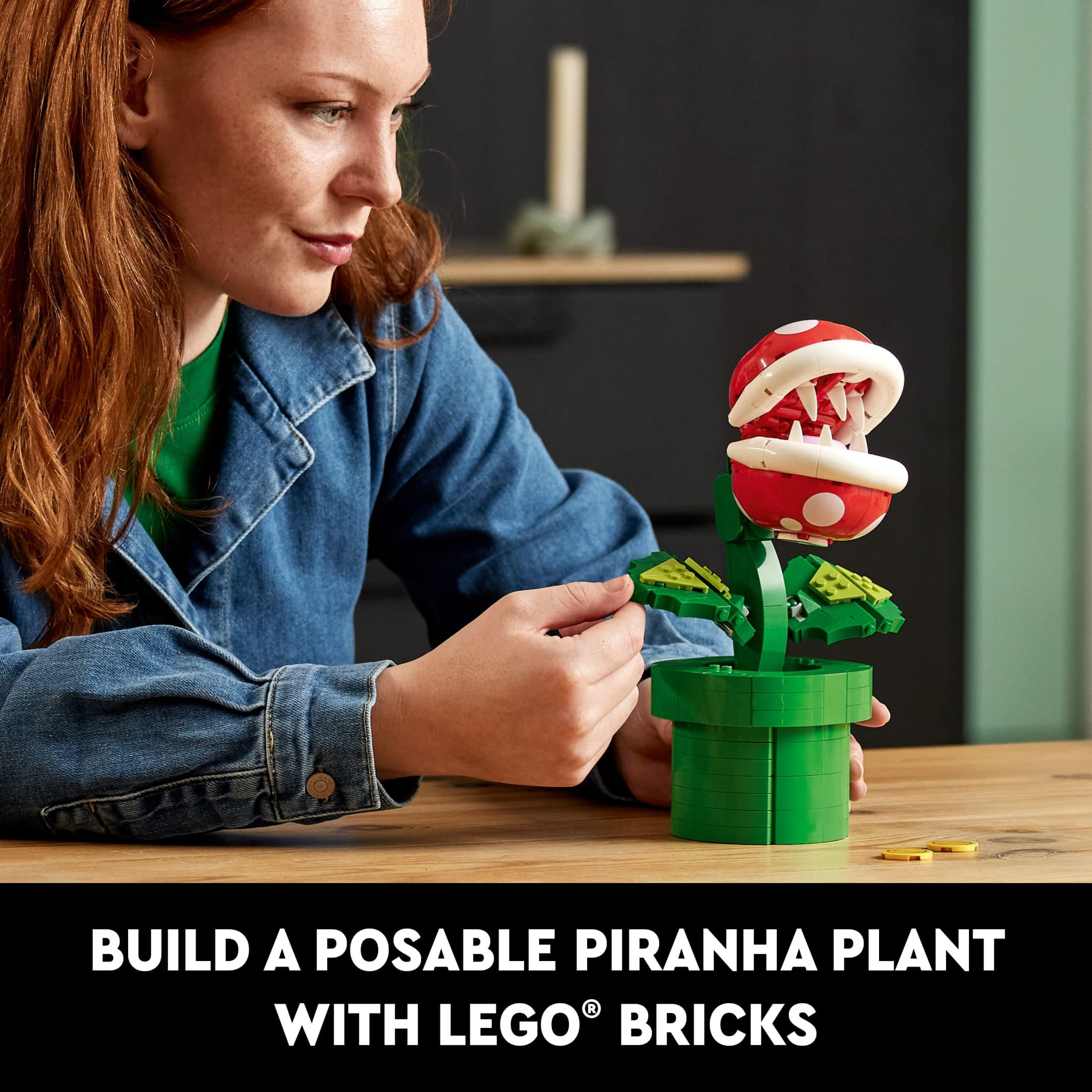 LEGO Super Mario Piranha Plant Building Set for Adults (Multi-Color, 540 Pieces) 4d1io
