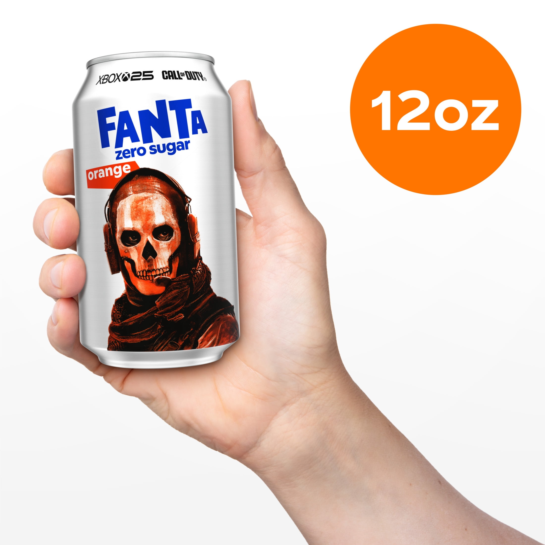 Fanta Zero Sugar Orange Soda, Refreshing Fruit Flavored Soft Drink (Orange, 12 fl oz, 12 Pack) pvm87