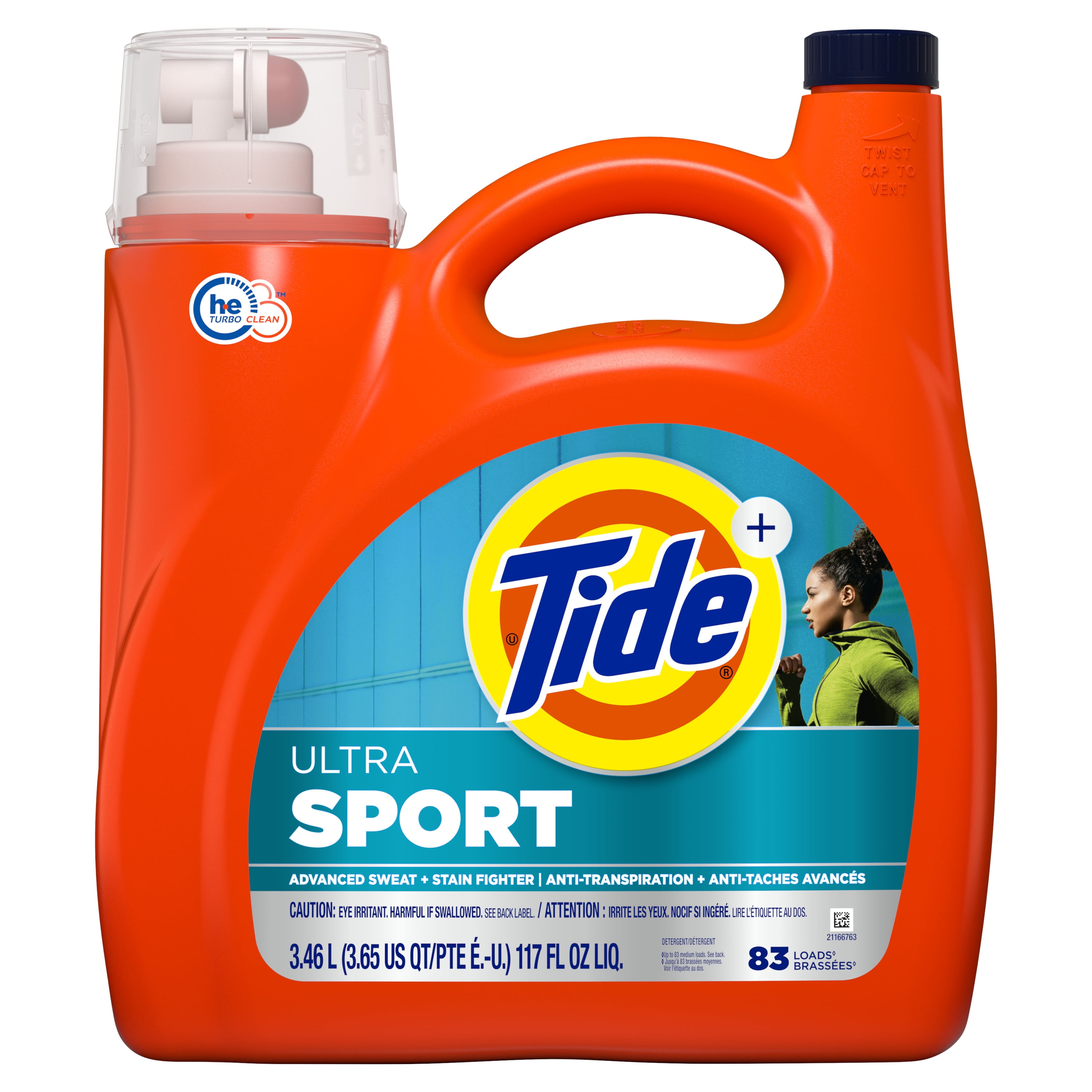 Tide Ultra Sport Liquid Laundry Detergent, Advanced Sweat and Stain Fighter (117 fl oz, 83 Loads) xem91