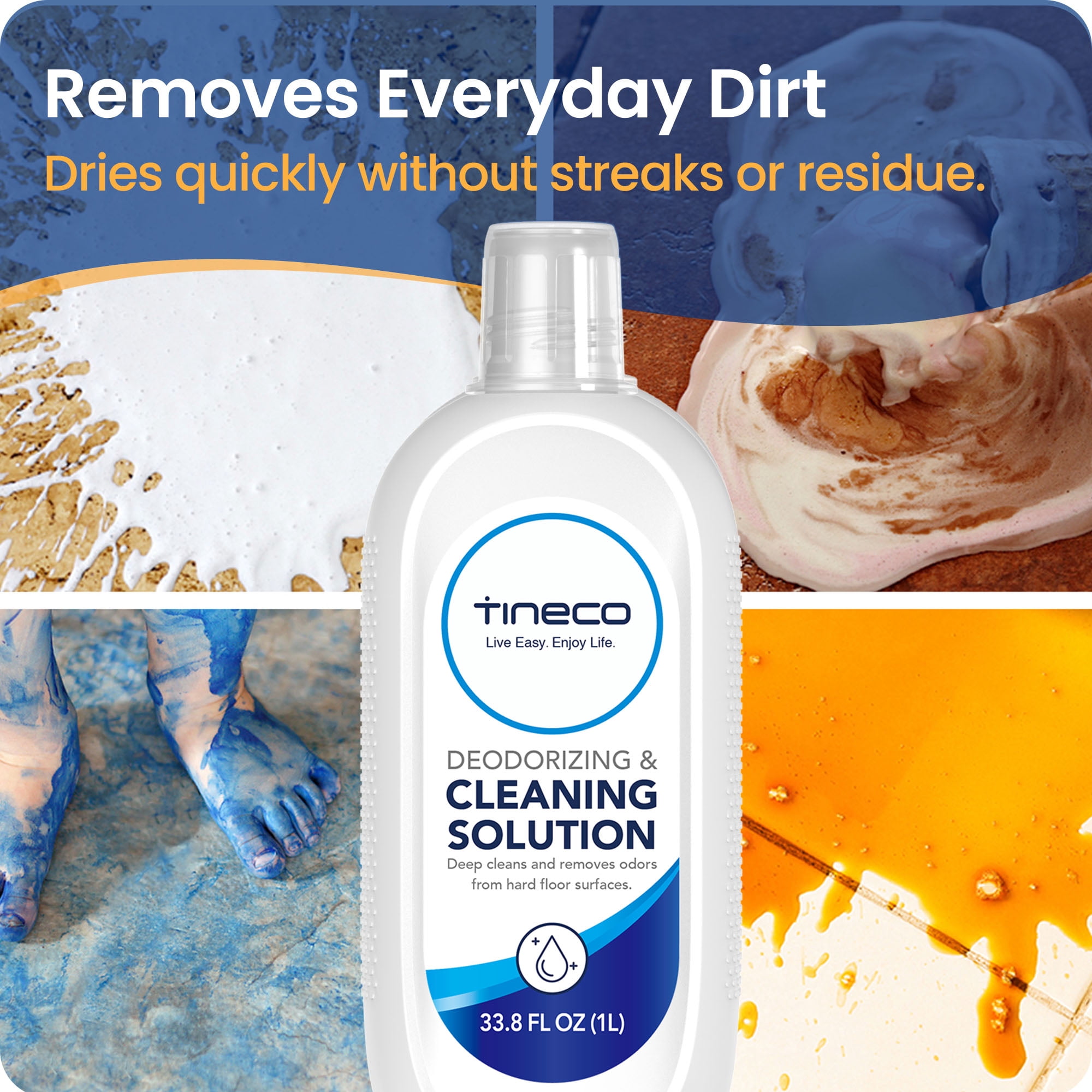 Tineco Multi-Surface Cleaning Solution for Floor Washers and Wet Dry Vacuums (Concentrated, 67.6 fl oz, 2-Pack) sfjok