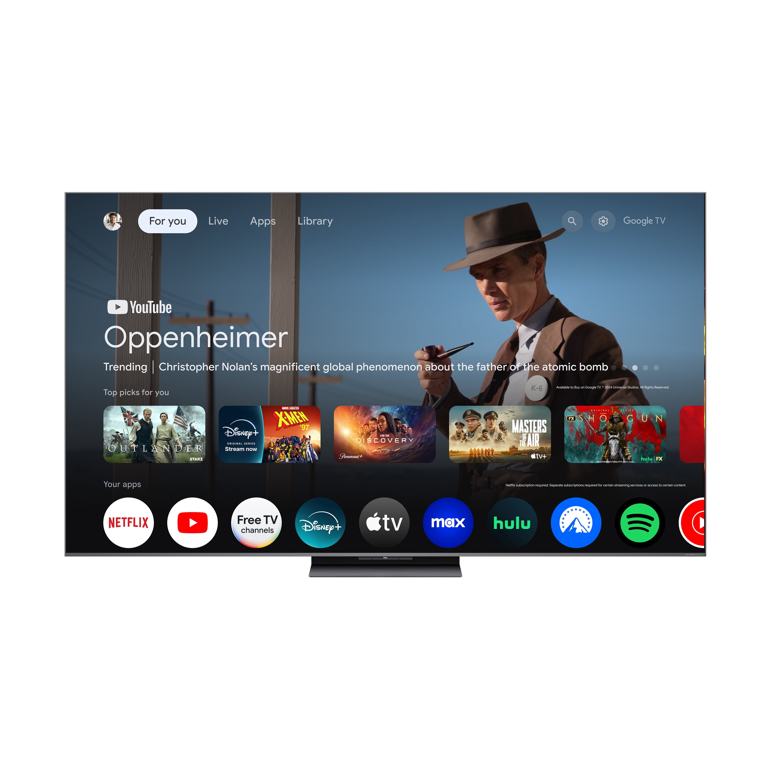 TCL 75-inch Class QM8K Series QD-Mini LED 4K UHD Smart Google TV (144Hz, HDR5000, Local Dimming) 599e5