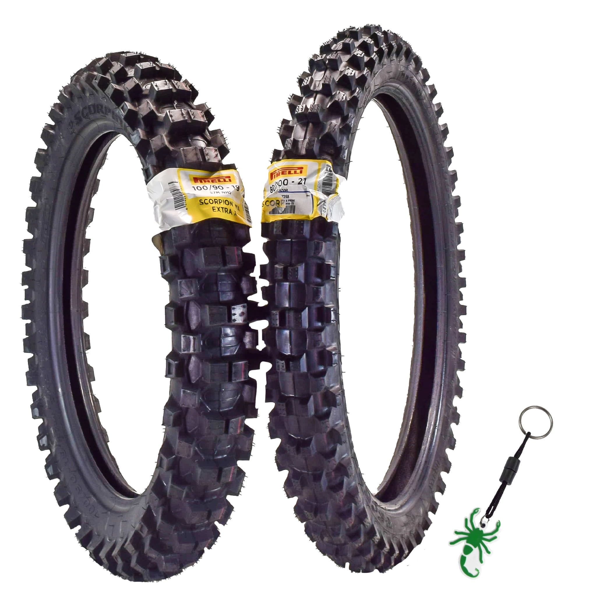 Pirelli Scorpion Extra X Off-Road Tire Set (Front 80/100-21, Rear 100/90-19) mc2ne