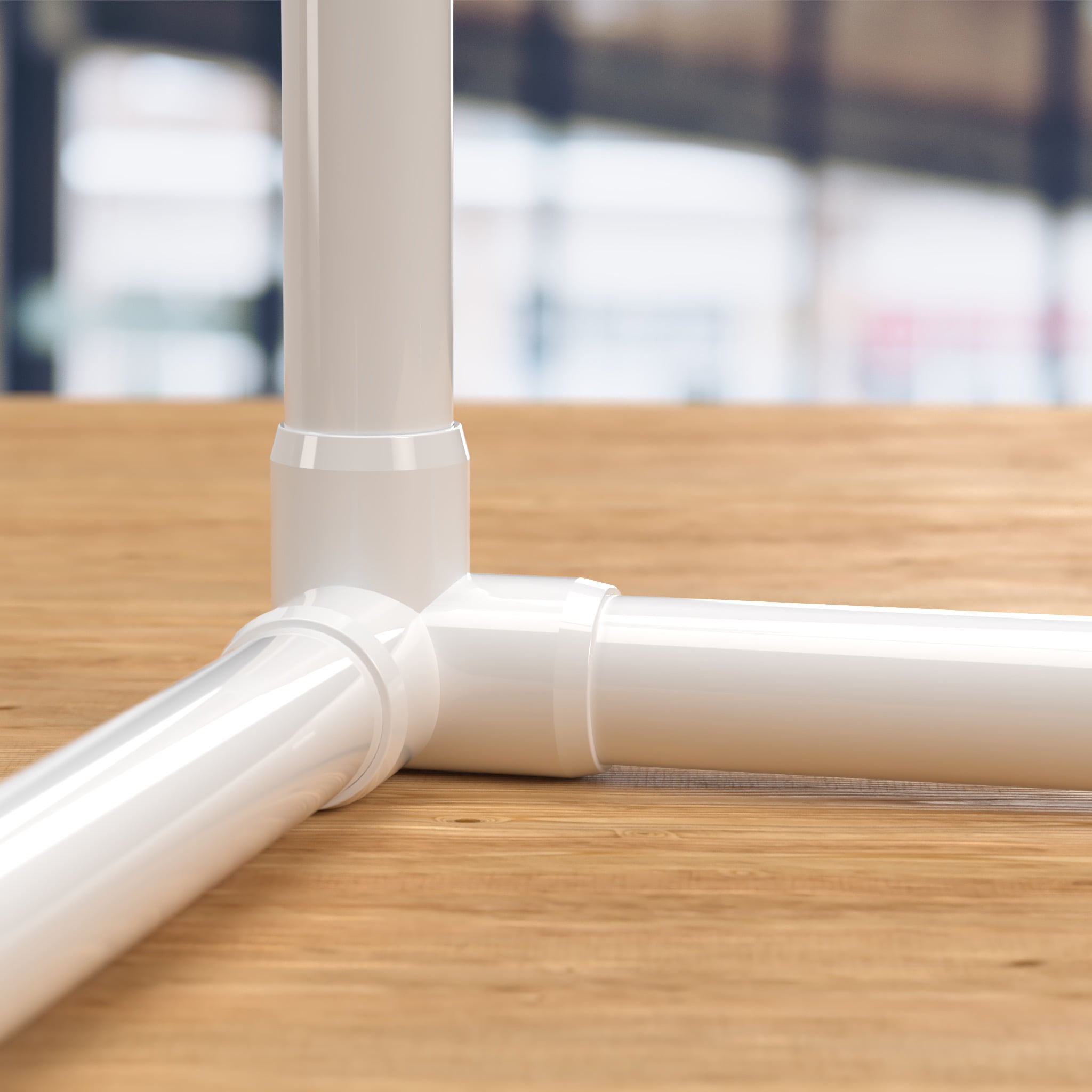 Formufit 3/4 in 3-Way Elbow Furniture Grade PVC Pipe Fittings (White, 8-Pack) f3onl