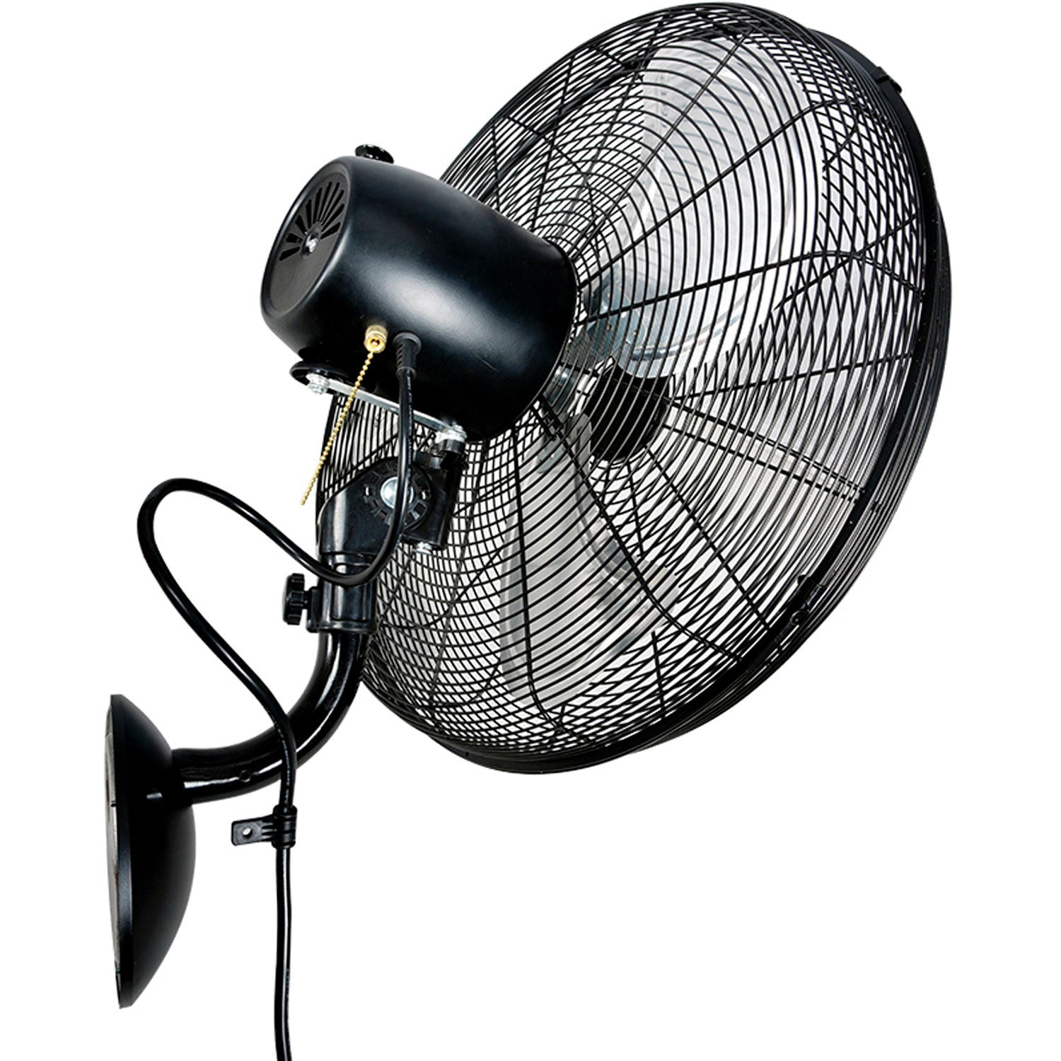 Global Industrial 20 in Wall Mounted Oscillating Fan, High-Velocity Air Circulator (Silver, 20 in) 2xfss