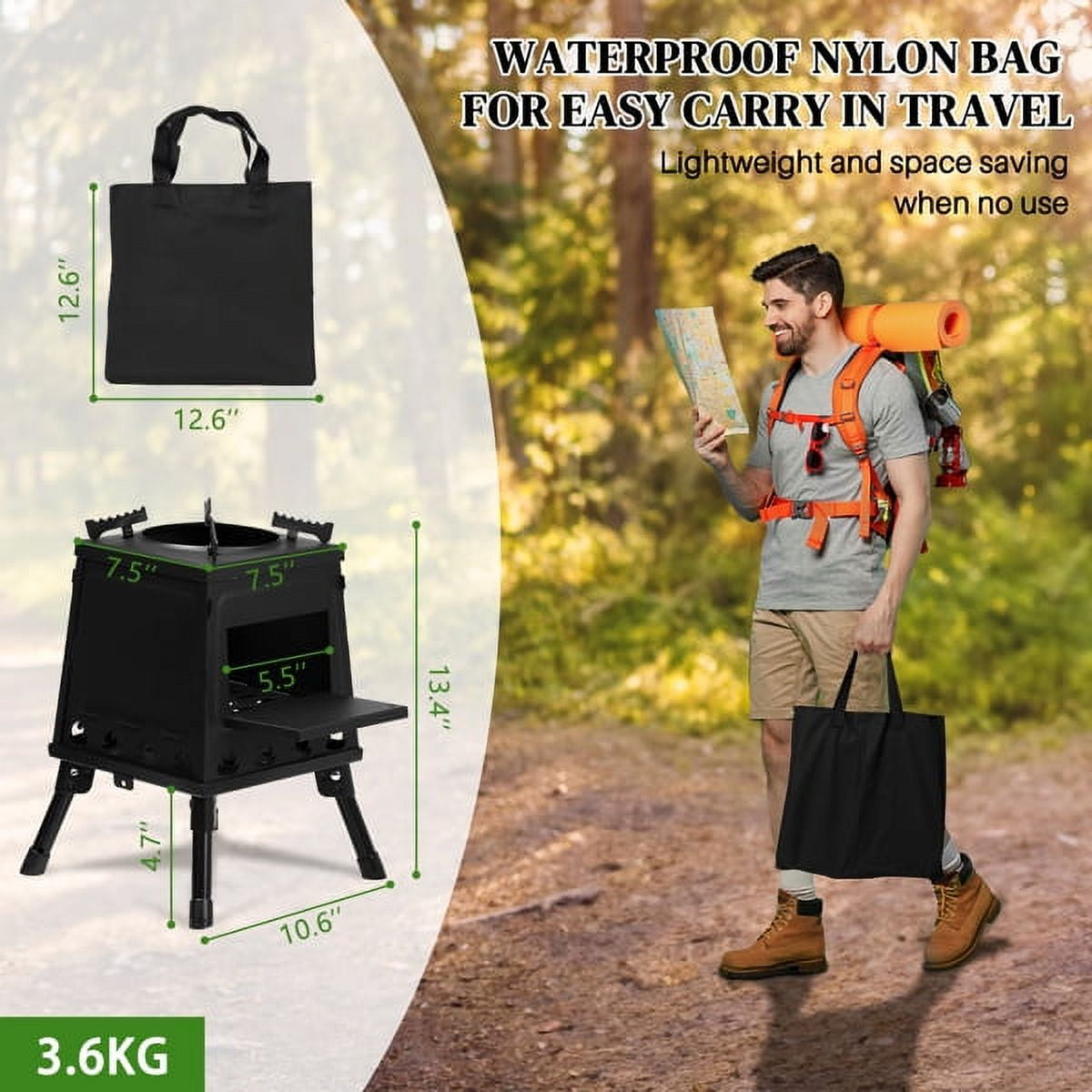YDLW 38 in Outdoor Fire Pit and BBQ Grill Combo (Black, 38 in) 77elf