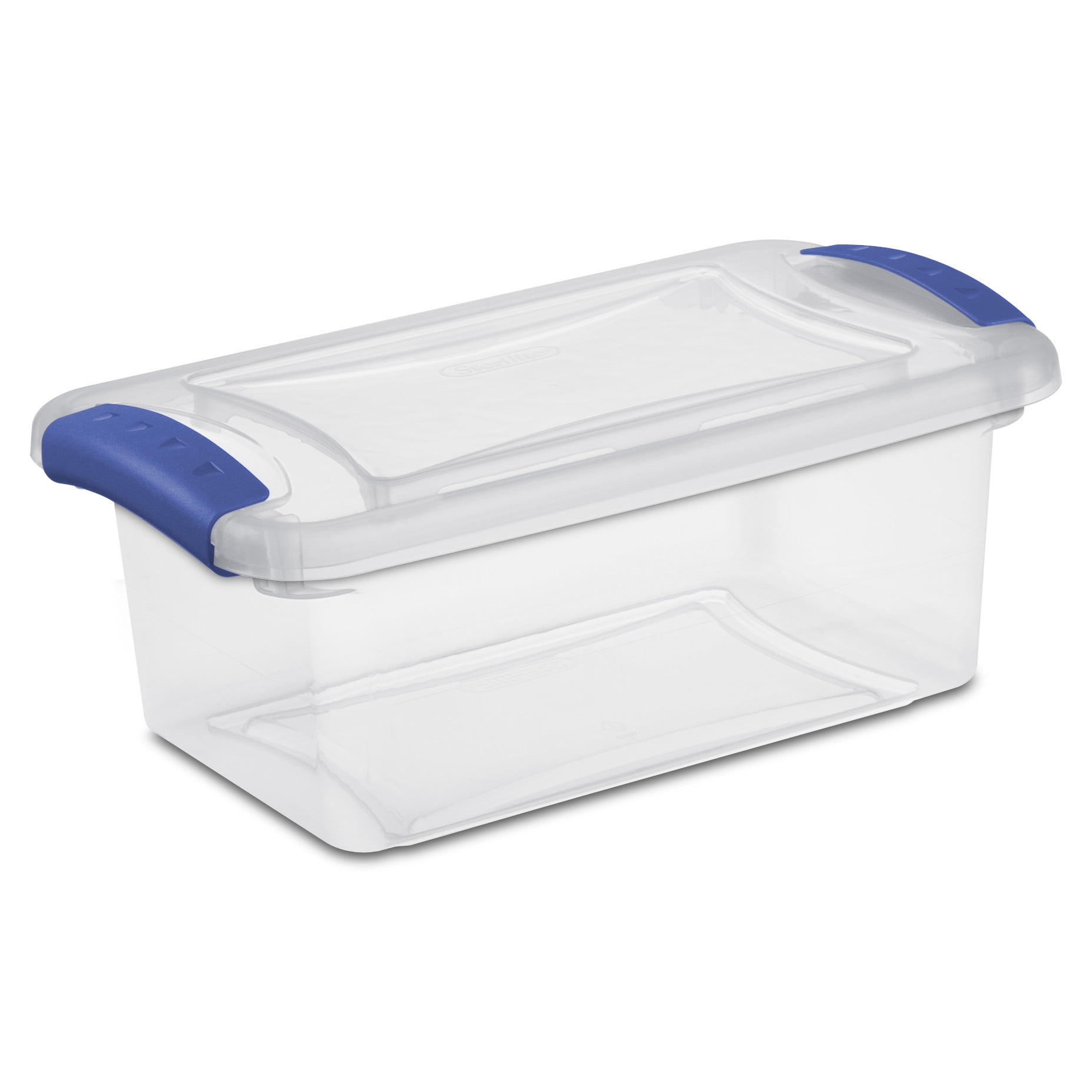 Sterilite 7 Quart Small Latching Storage Bin, Clear Plastic Container with Secure Lid (Clear, 7 Quart) 3jp5t