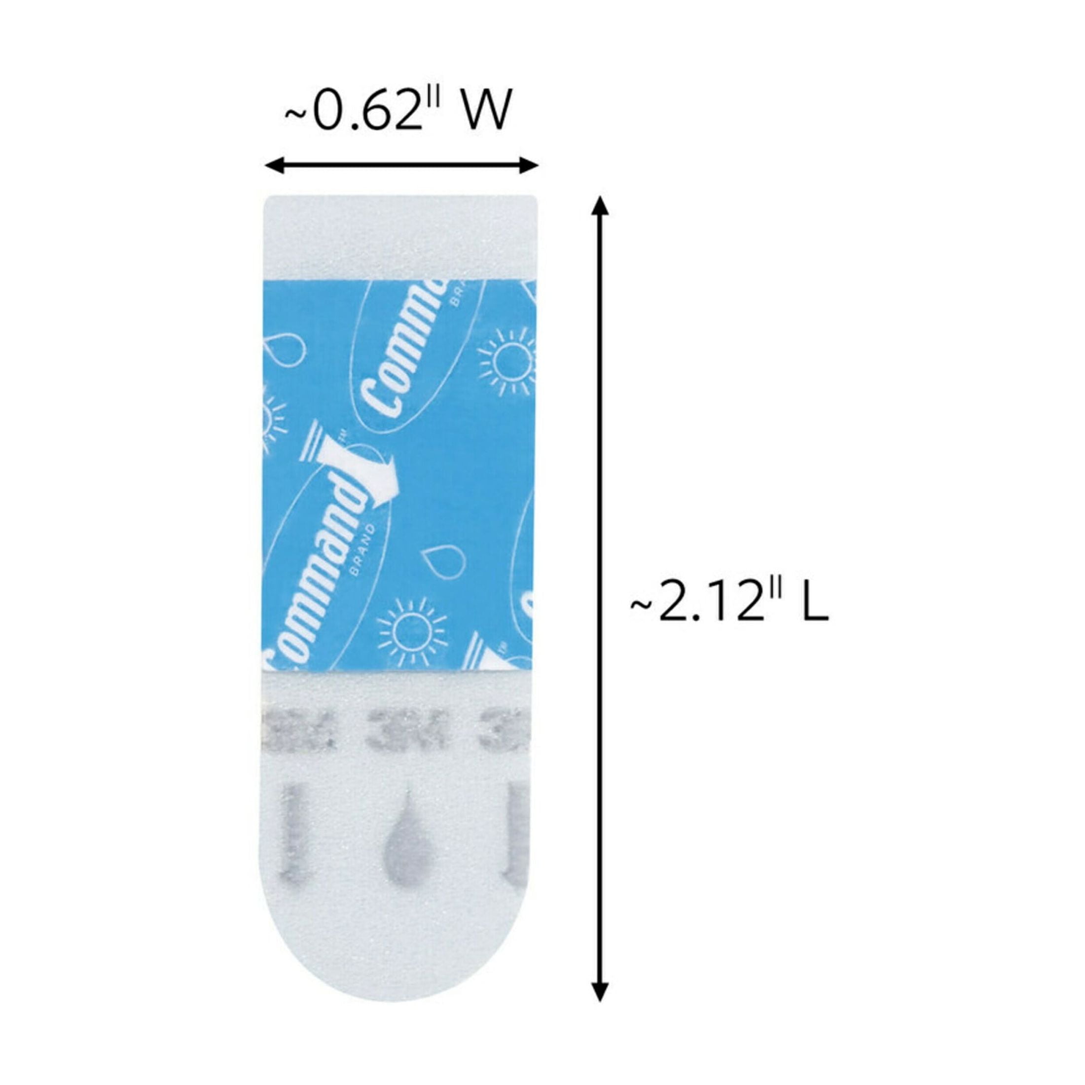 Command Outdoor Foam Strip Refills, Damage-Free Adhesive Strips for Window Hooks (White, Small, 48 Strips Total) t4wog