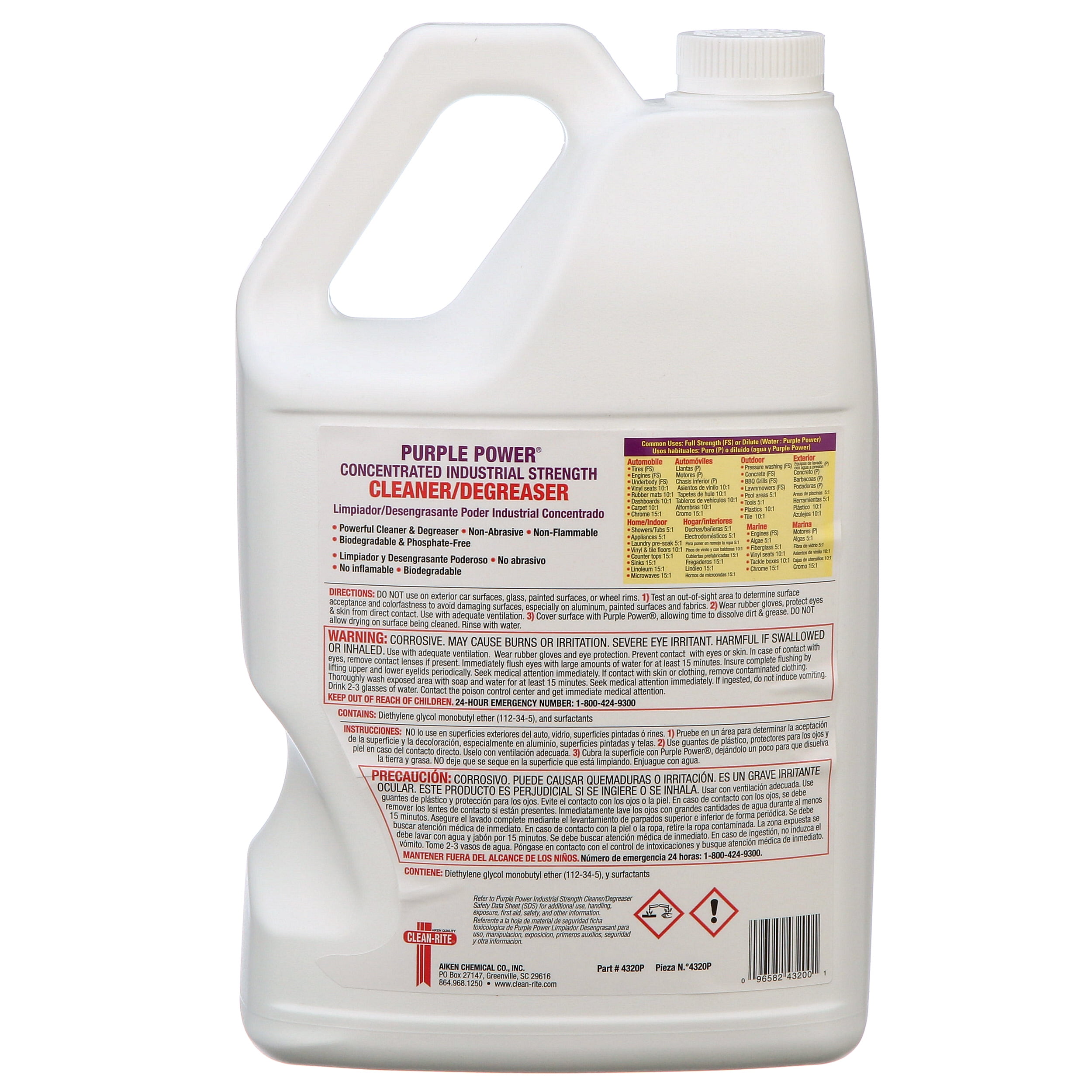 Purple Power Industrial Strength Degreaser and Cleaner (Purple, 128 fl oz) qeln3