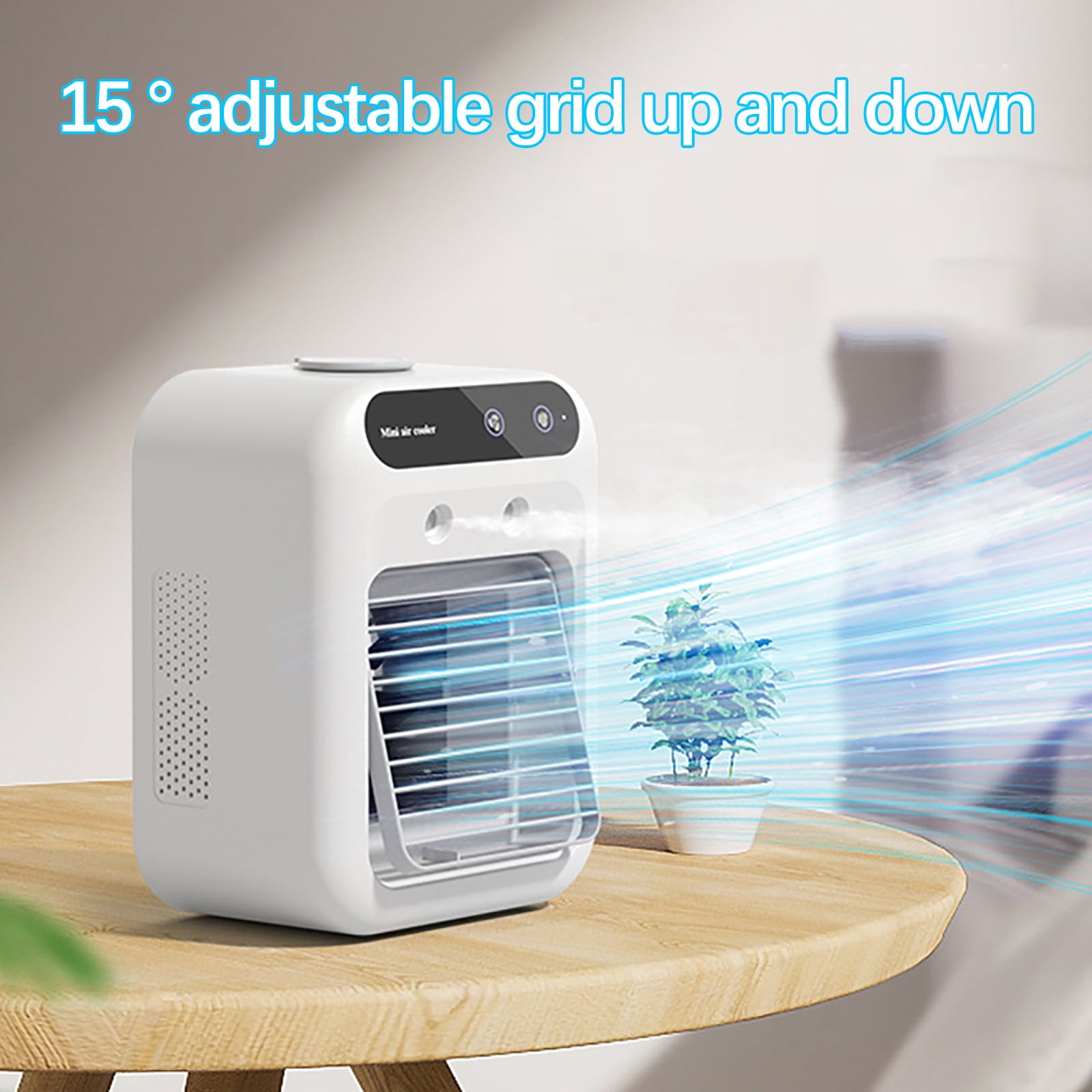 RnemiTe-amo Portable Desktop Air Conditioner Fan (White, 1 Unit) danco