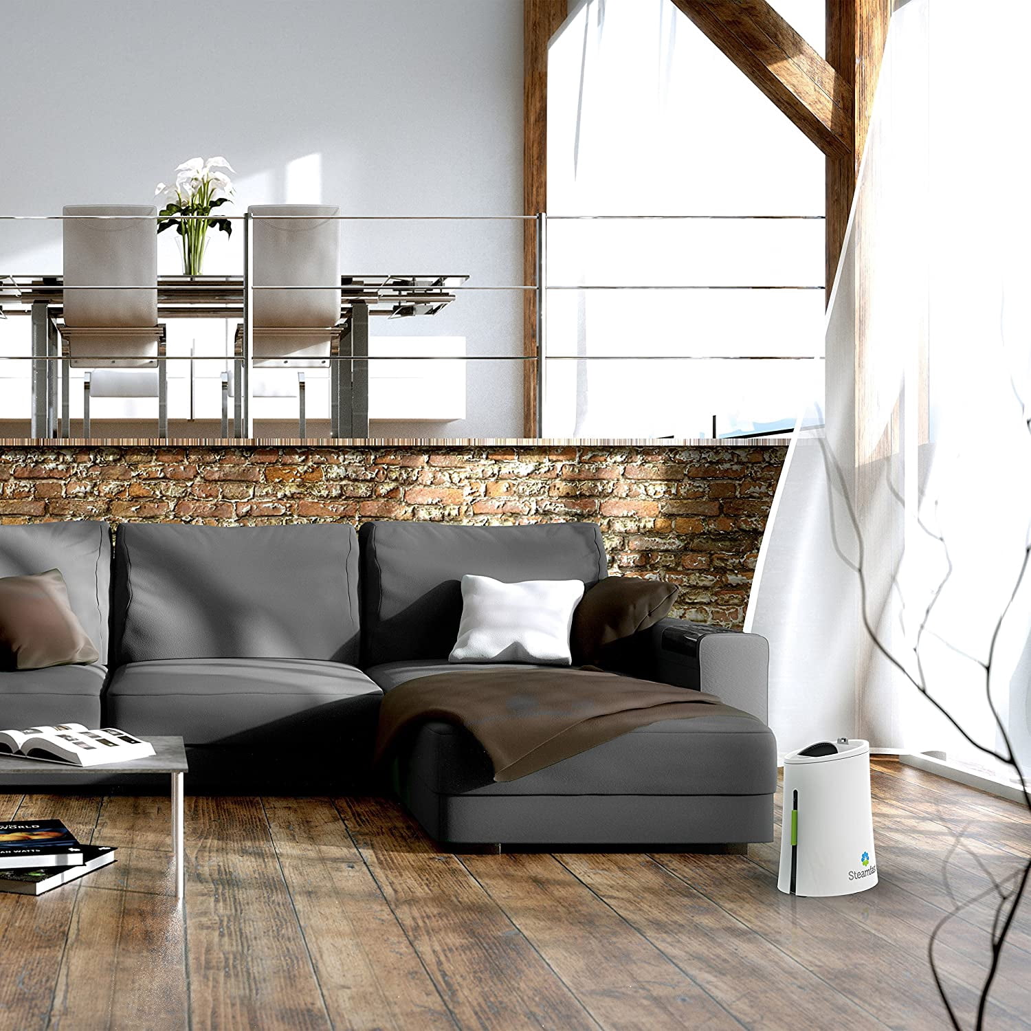 Steamfast SF-920 Warm Mist Humidifier and Steam Vaporizer with Aromatherapy (White, 0.8 gal) dj8kd
