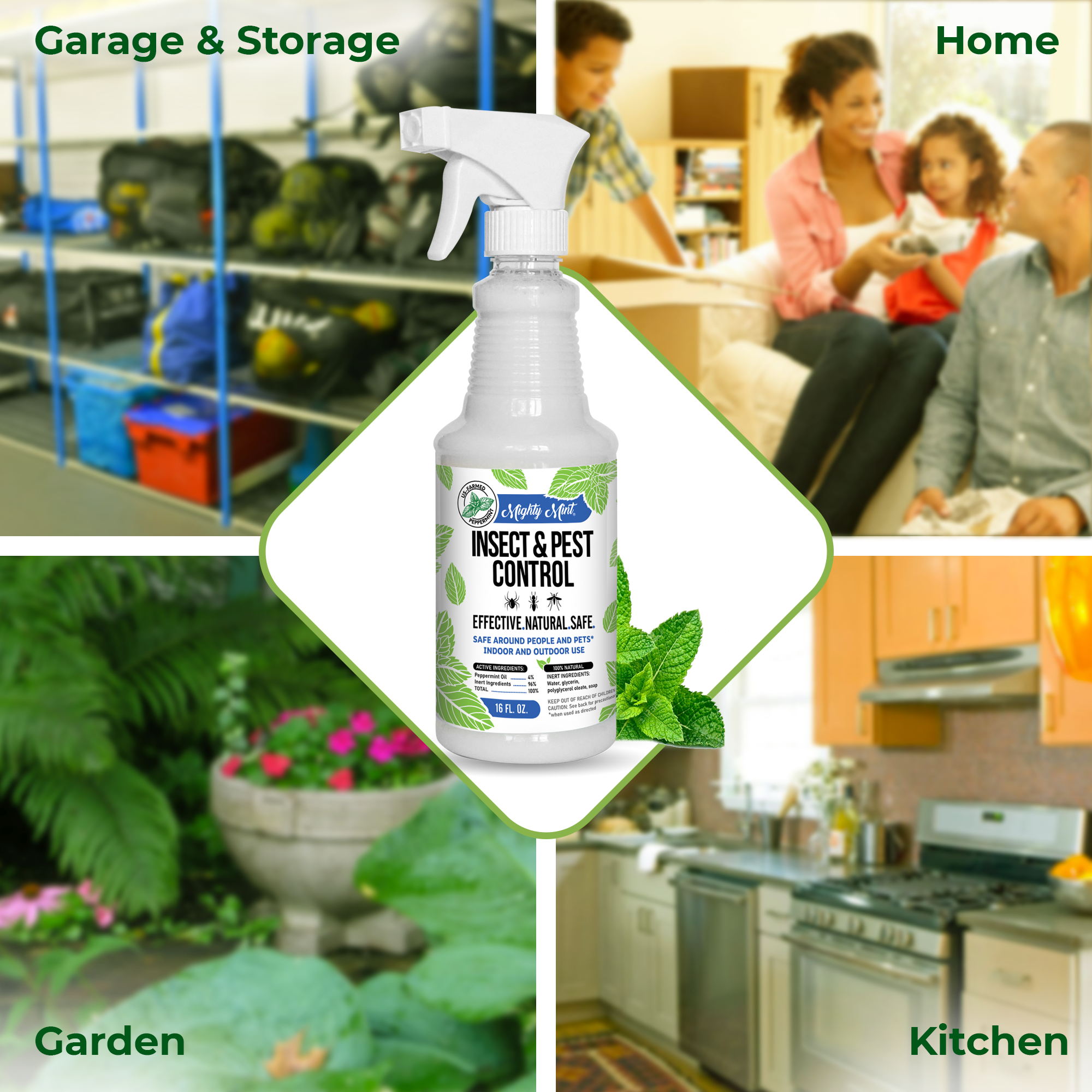 Mighty Mint Peppermint Oil Insect & Pest Spray with Microfiber Cloth (16 oz) lowd6 - Image 4