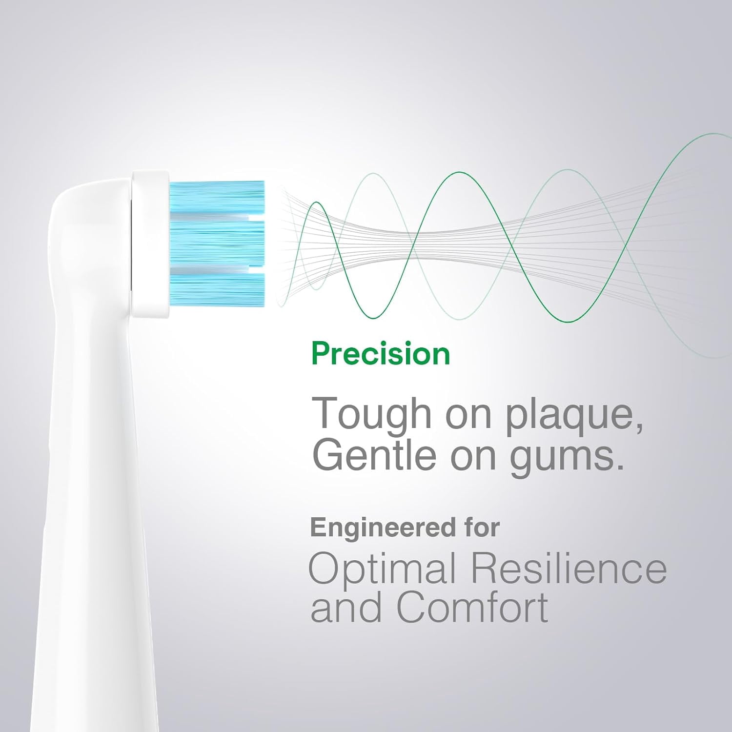 Brushmo Gentle Clean Replacement Toothbrush Heads for Oral-B iO Series (White, 6-Pack) ypsb9