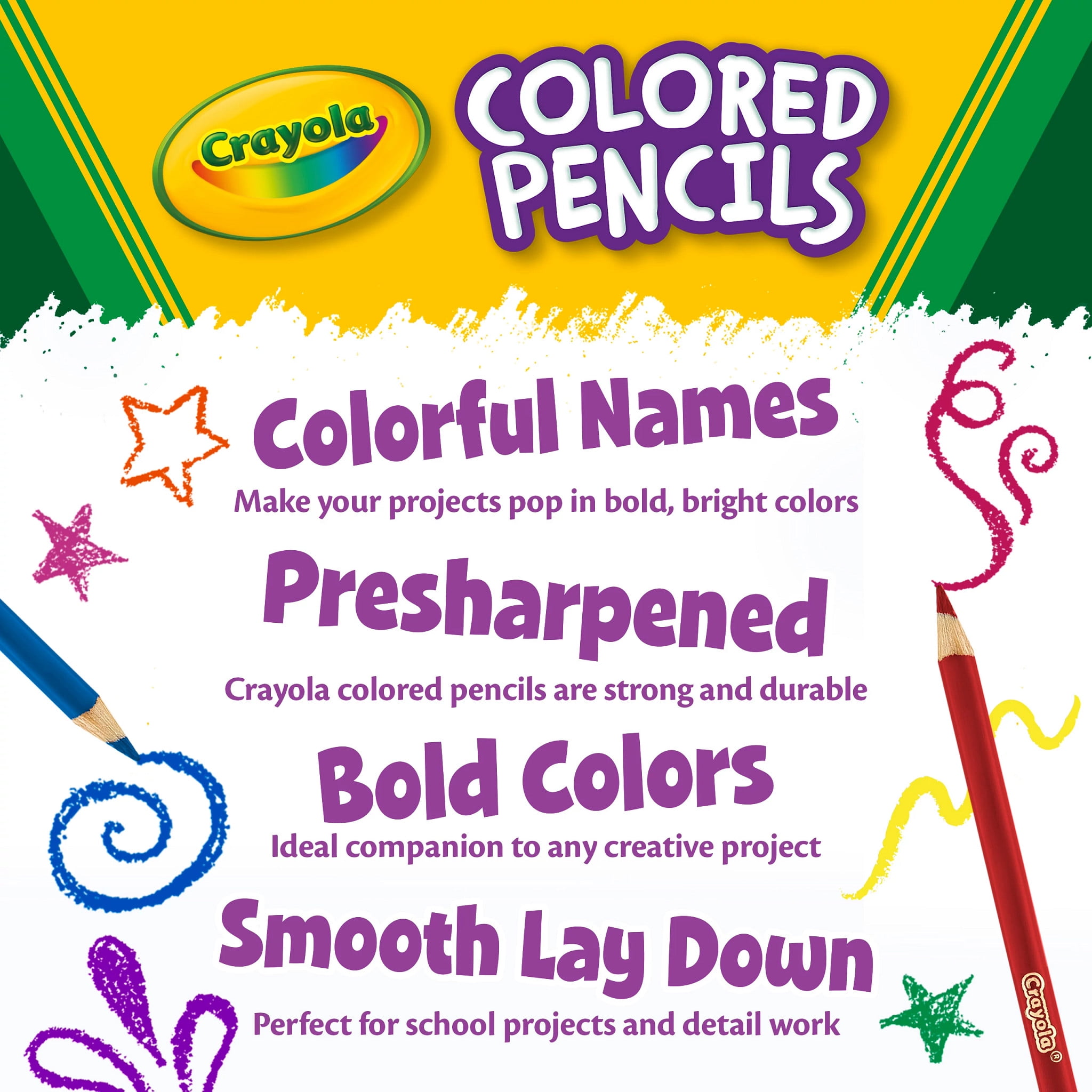 Crayola Colored Pencils, Pre-sharpened Drawing Art Supplies, Assorted Colors (48 Packs, 12 Count Each) sz9if
