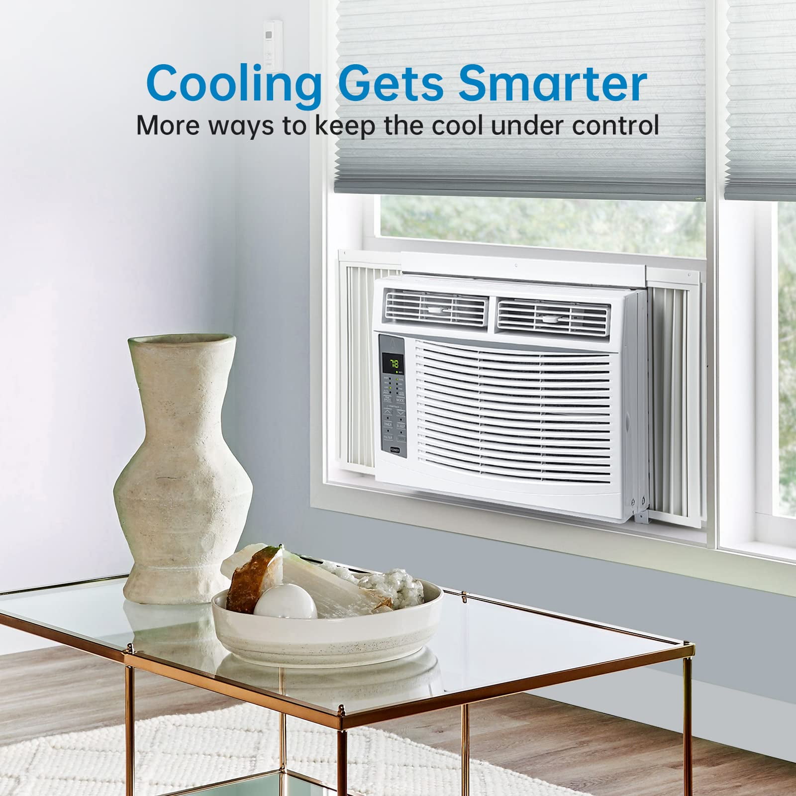 EastVita 6000 BTU Window Air Conditioner with Remote and App Control (White, 250 Sq Ft) 70oru