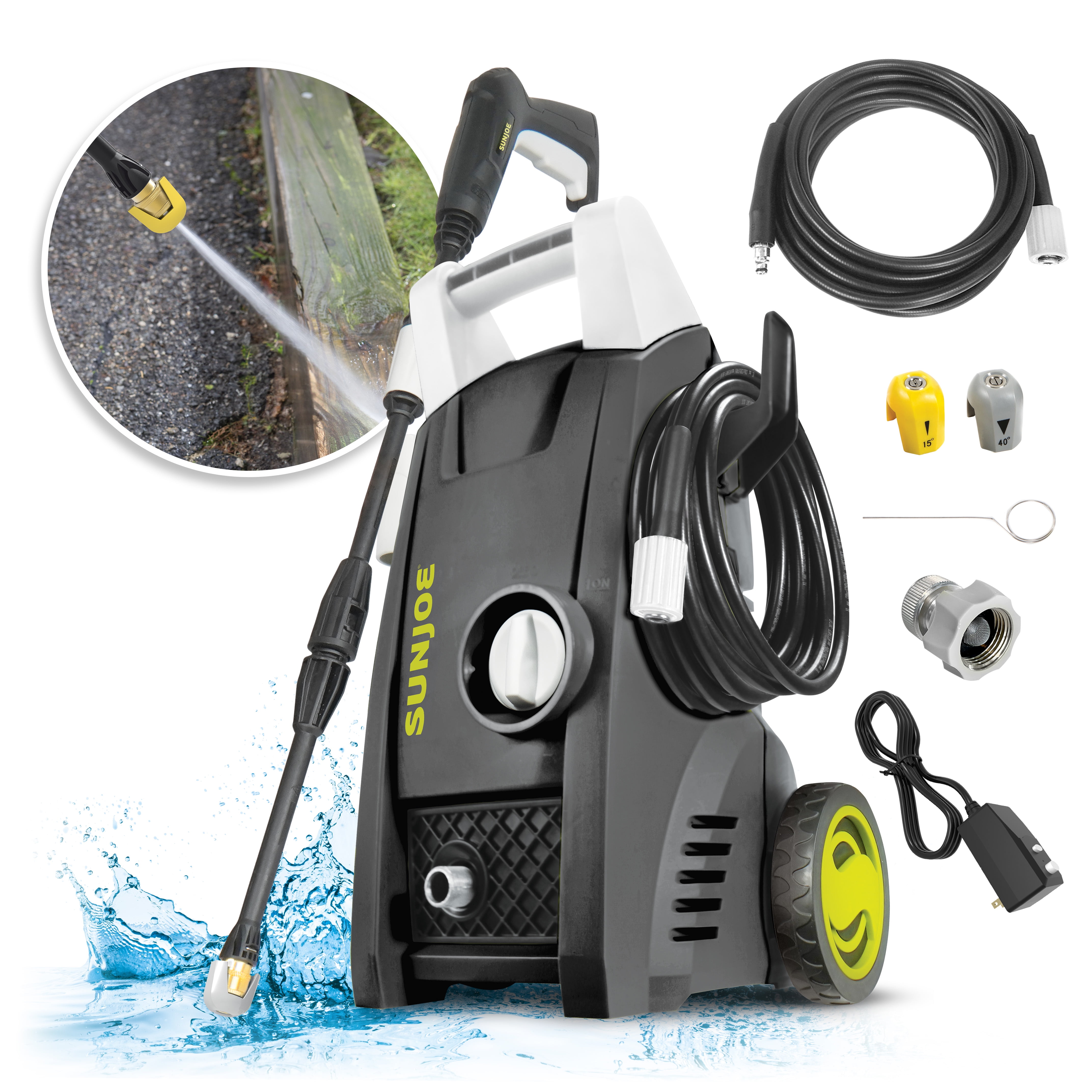 Sun Joe Electric Pressure Washer, 1600 PSI 1.2 GPM Portable Power Cleaner for Outdoor Cleaning (1600 PSI, 1.2 GPM) fw5db