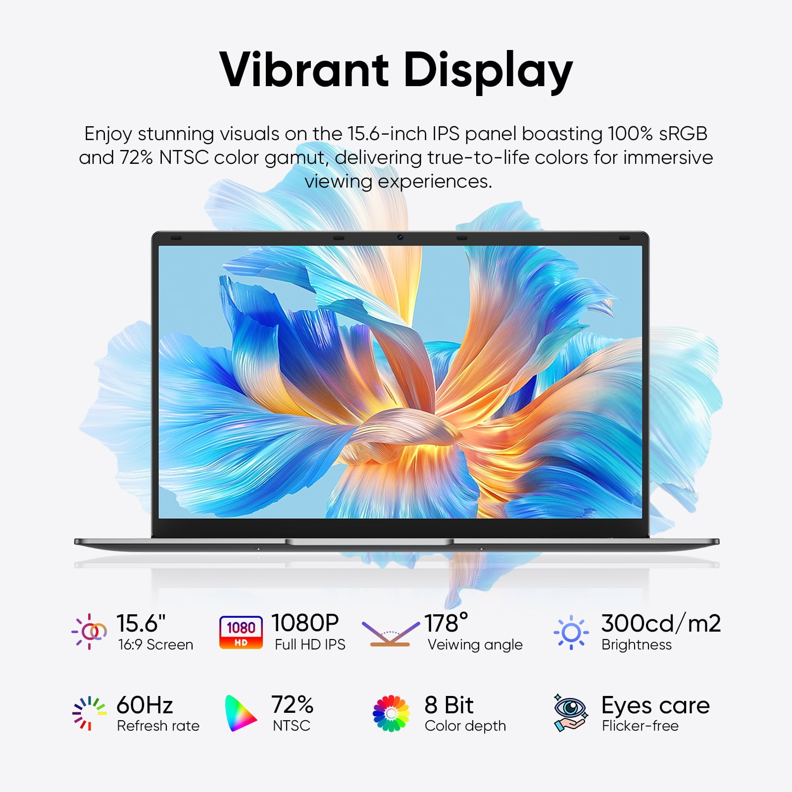 TPV 15.6 in Laptop Computer, Windows 11 Pro Business Notebook, 8GB RAM, 256GB SSD, Intel Celeron N4000, Full HD Display (15.6 in) w75q3