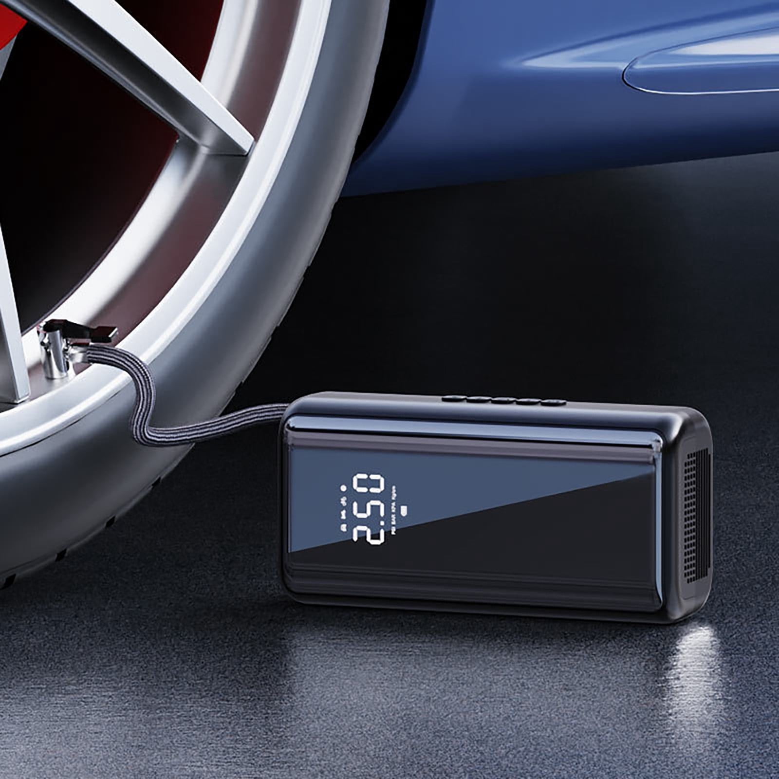 Xhegex Portable Wireless Car Tire Inflator with Digital Pressure Display (Black, 1 Pack) gjlwc