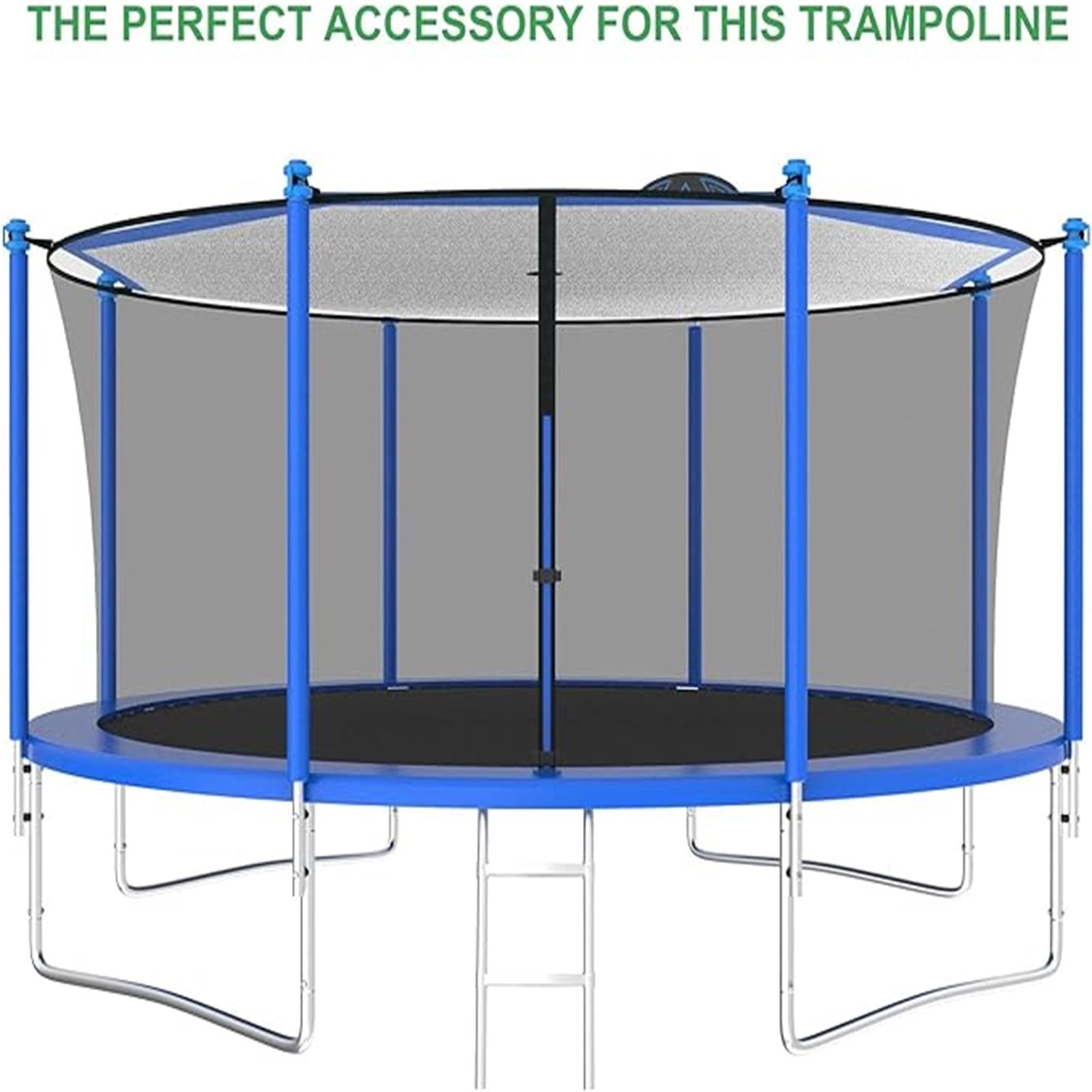 qolami Trampoline Shade Cover, Weather-Resistant Sunscreen Canopy for Outdoor Backyard Playgrounds (Blue, 16 ft) btmvp