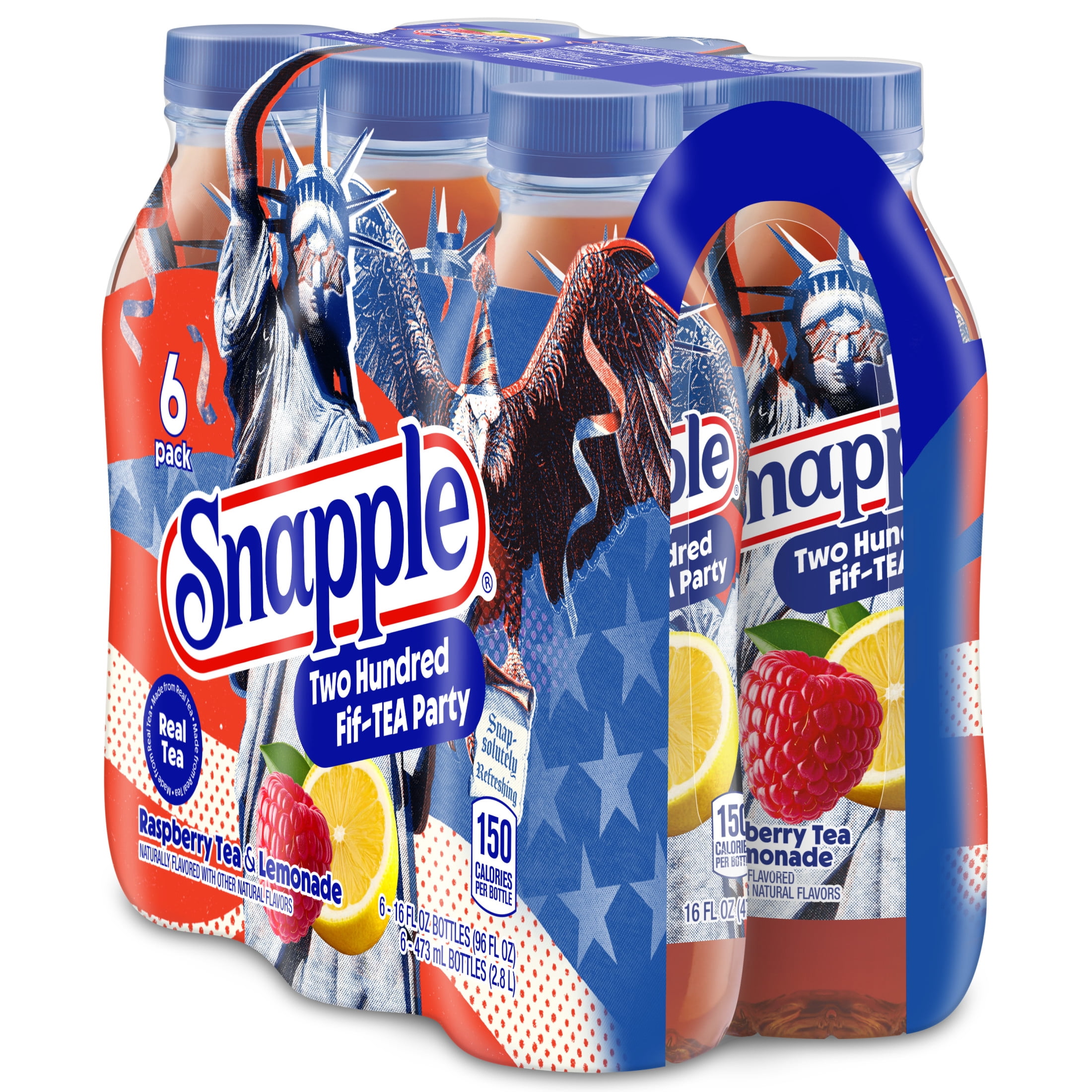 Snapple Raspberry Tea and Lemonade, Two Hundred Fif-TEA Party Limited Edition (6 Pack, 16 fl oz) fsws9