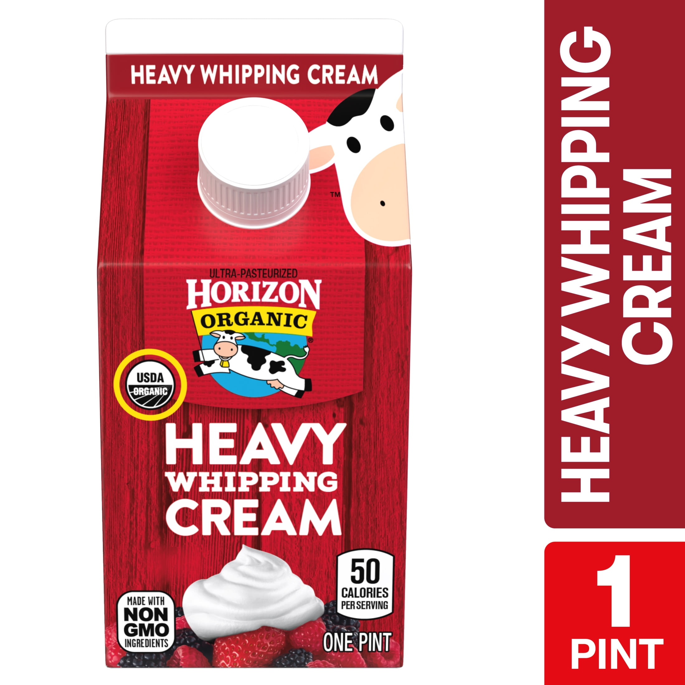 Horizon Organic Heavy Whipping Cream, Rich & Creamy Dairy for Coffee and Baking (16 fl oz) uwfbf