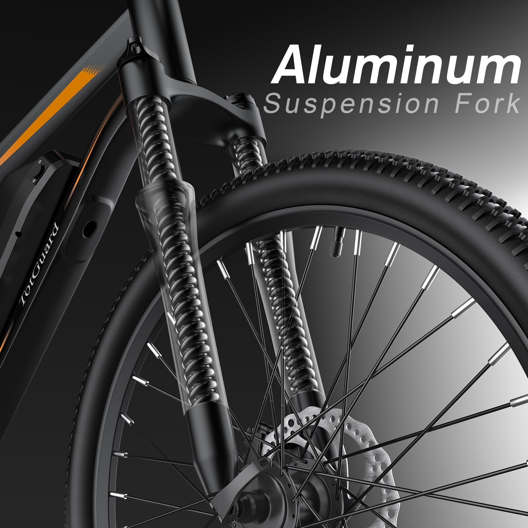 TotGuard Electric Mountain Bike for Adults, 350W Ebike with 36V 10.4Ah Removable Battery, 21-Speed Shimano Gears, Suspension Fork (Orange, 26 in) zsnwl