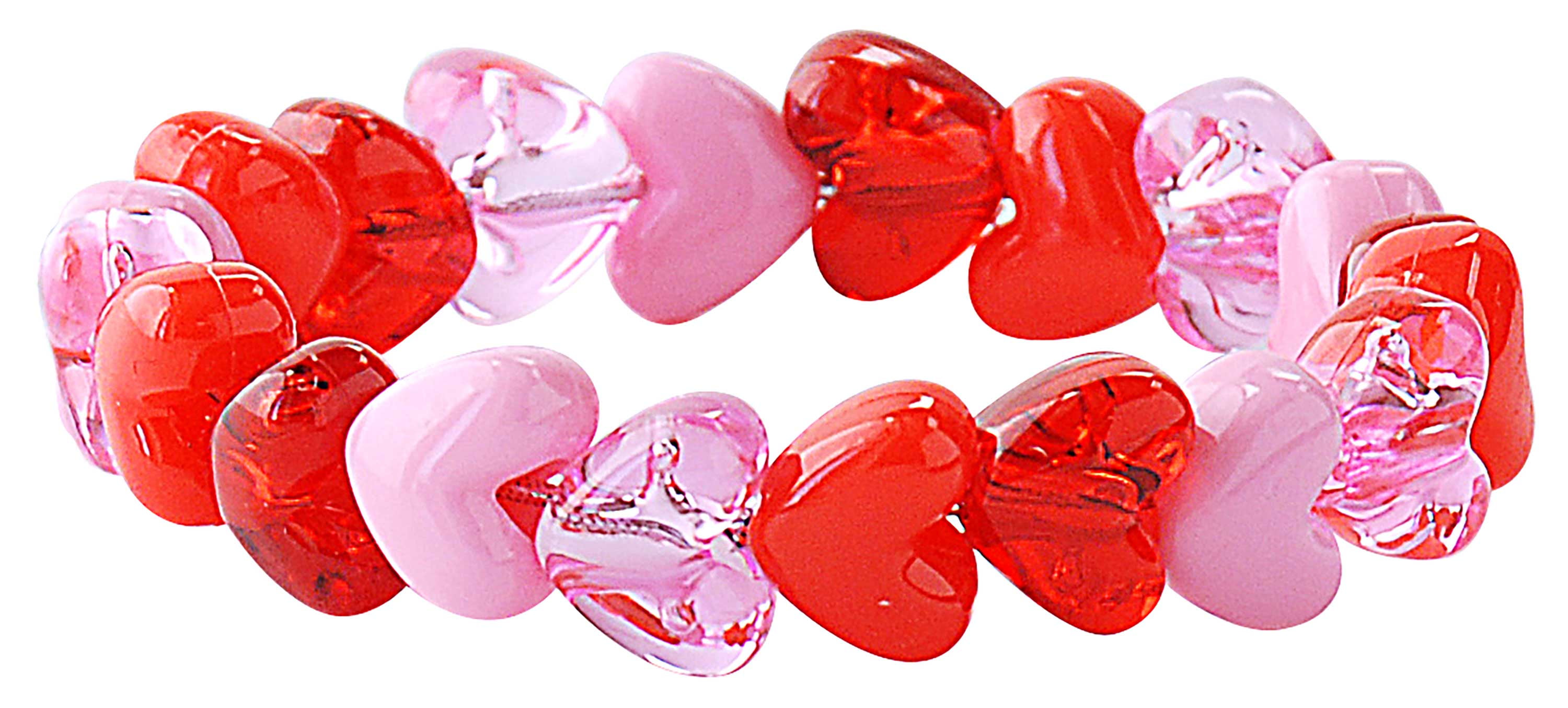 Hello Hobby Heart Shaped Bead Mix for Jewelry Making and DIY Crafts (Pink and Red, 240 Pieces) l6o4y