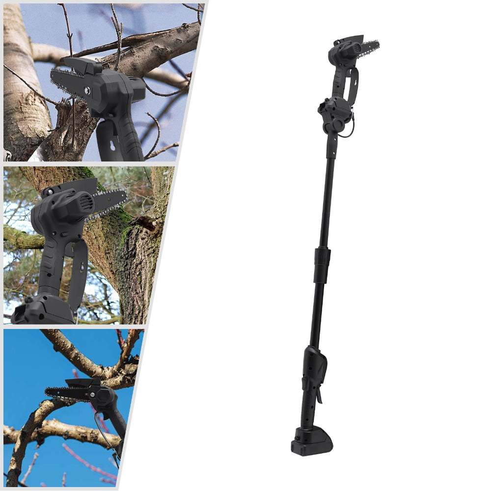 Generic Cordless Pole Saw 2-in-1 Electric Chainsaw with 13ft Reach and Adjustable Head (Black, 4.4 lb) qjbr5