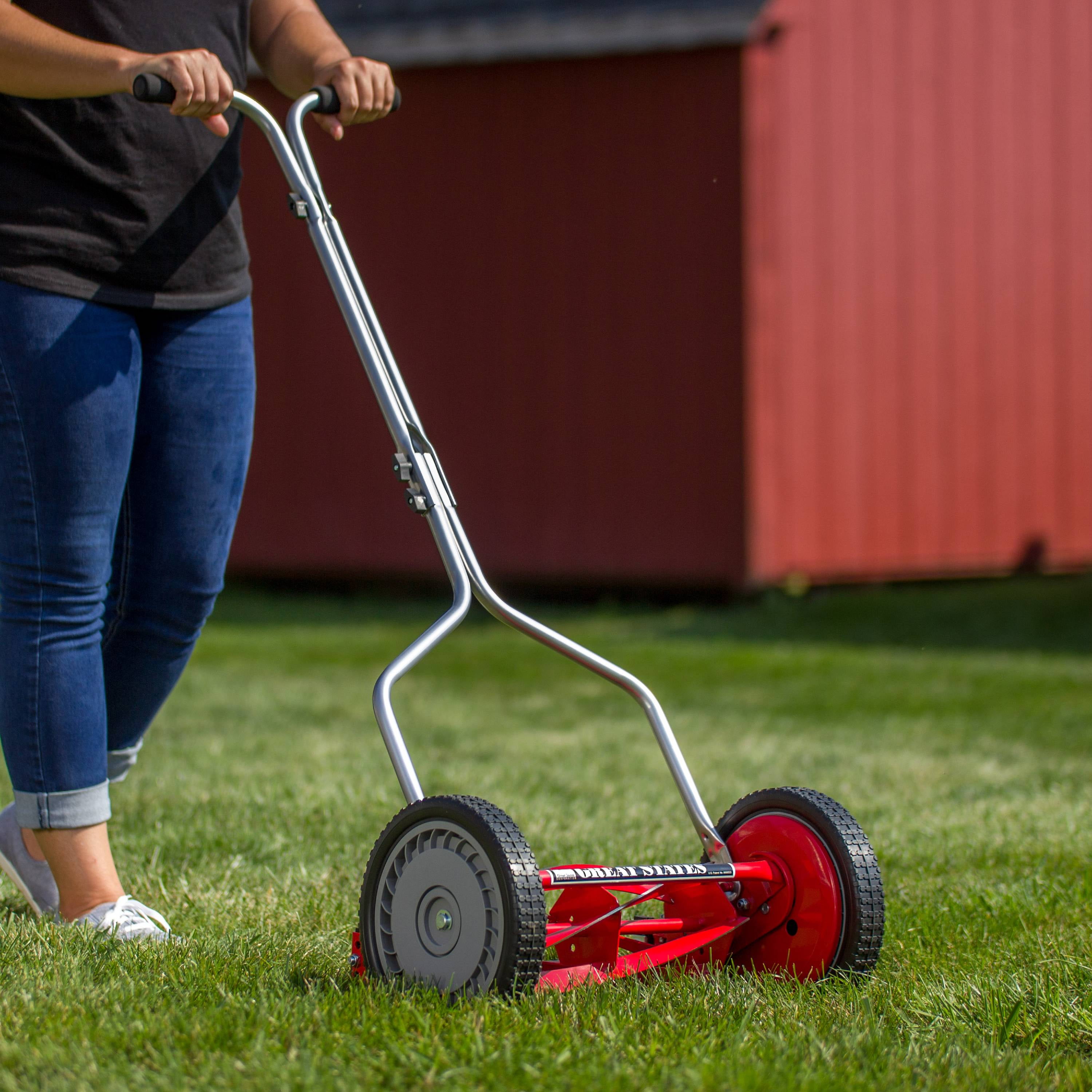 Great States 14 Inch 5-Blade Reel Lawn Mower (Red, 14 in) xcin5