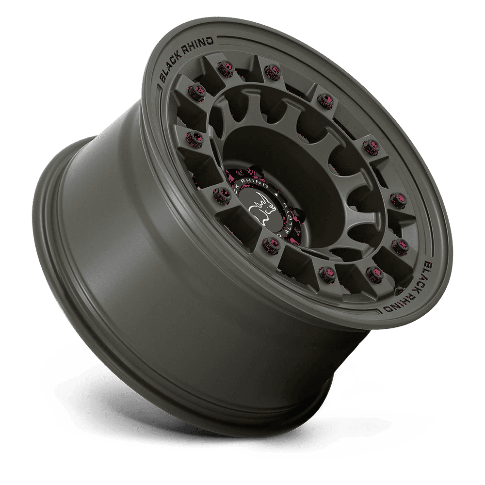 Black Rhino BR004 Cast Aluminum Off-Road Wheel (Olive Drab Green, 17x8 in) f95pu