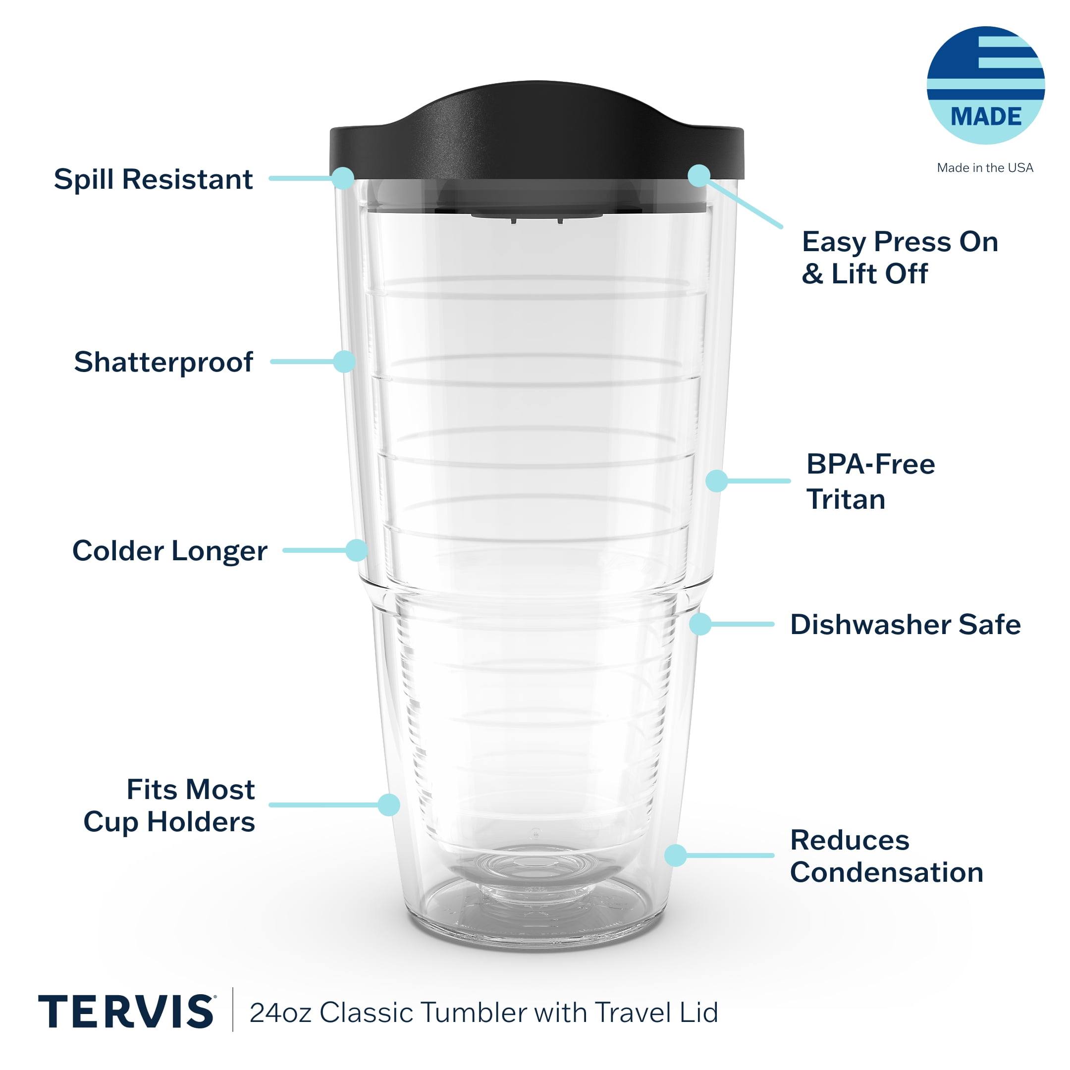 Tervis Back to the Future Insulated Travel Tumbler, Double-Walled Drinkware (Classic, 24 oz) 8mjwh