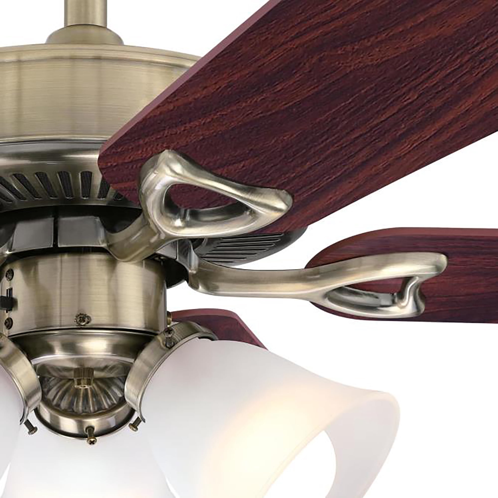 Westinghouse 52 in. Antique Brass LED Indoor Ceiling Fan with Reversible Blades (Brown, 52 in.) mkqbg