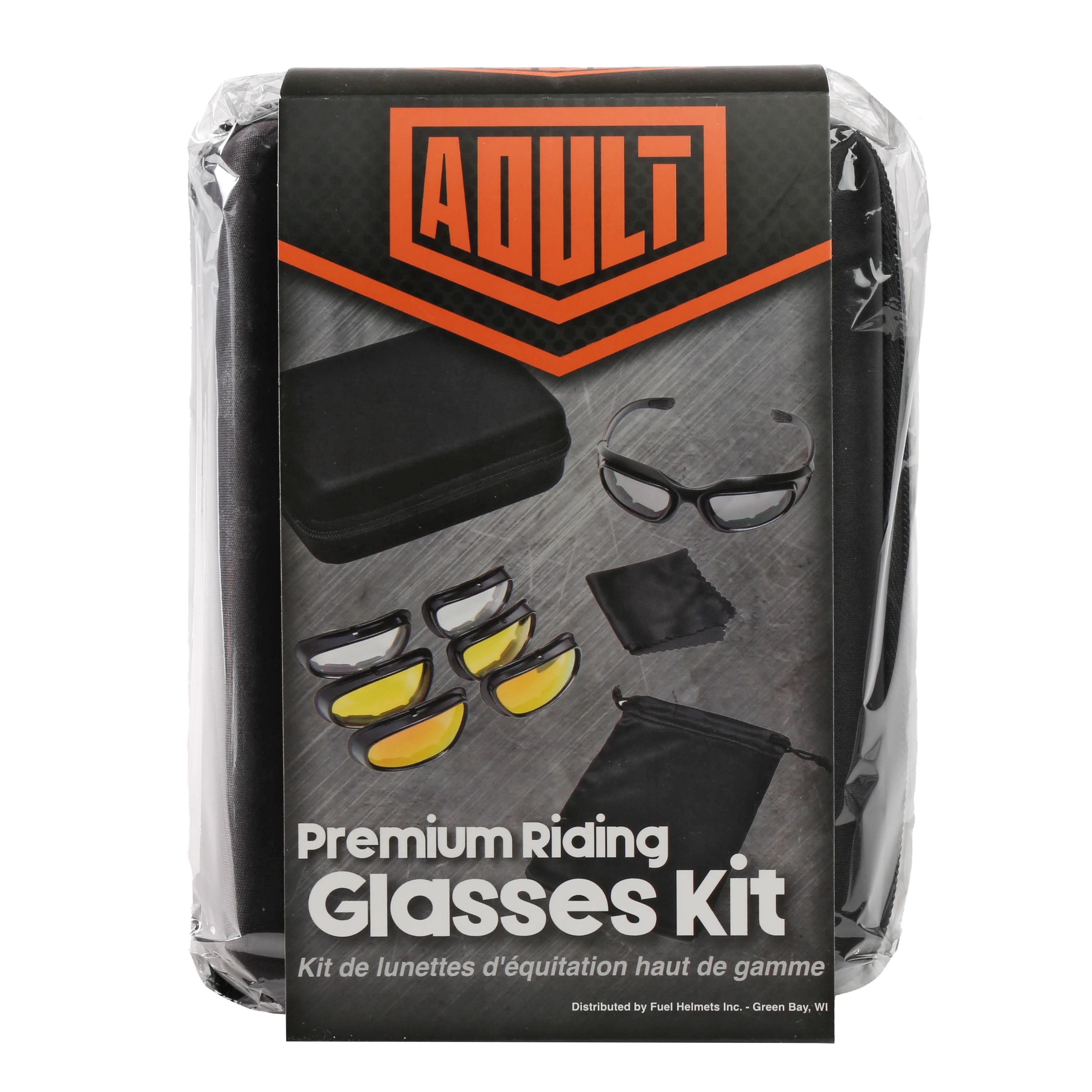 Fuel Helmets Adult MX ATV Off-Road Riding Glasses Kit (Black, One Size) yfcq9