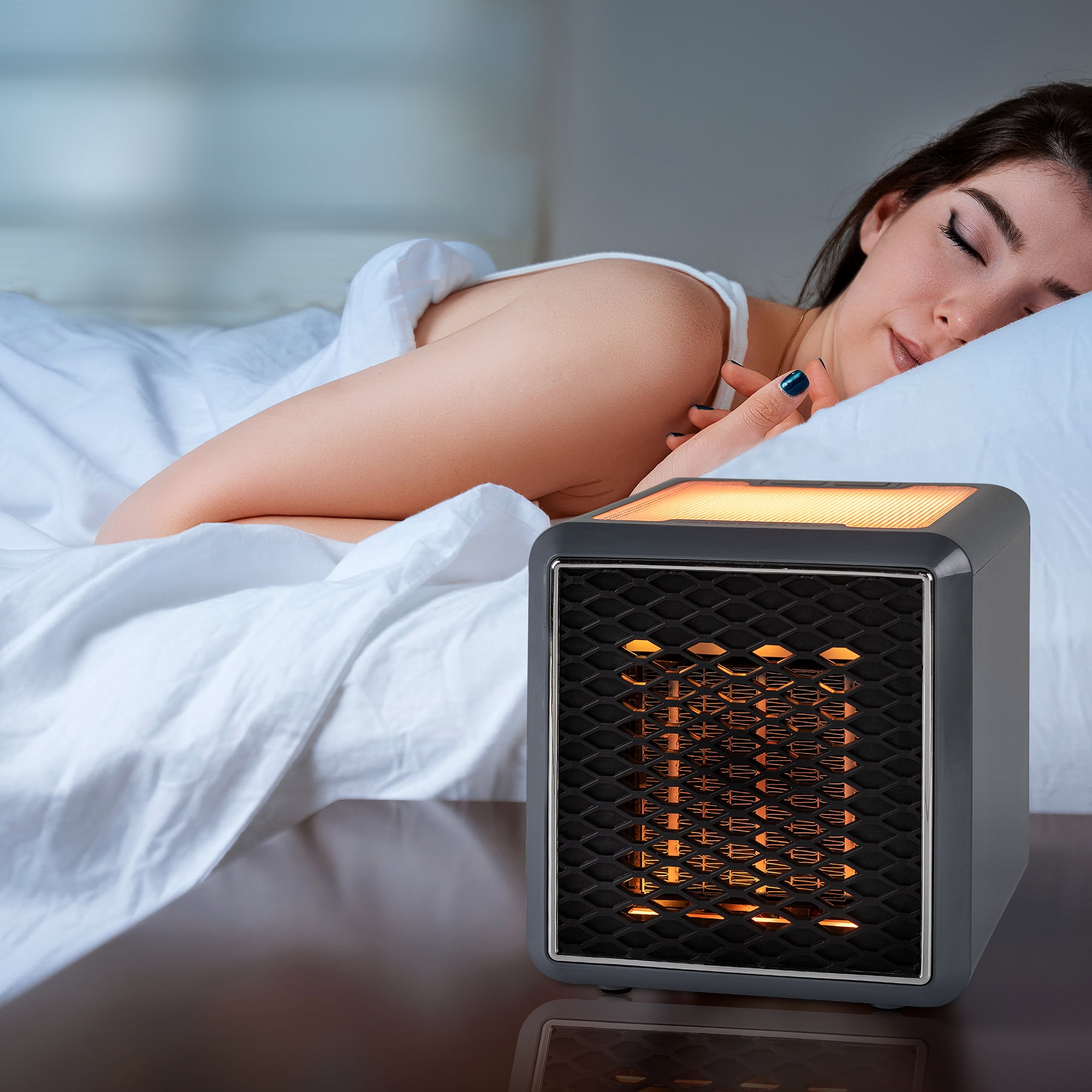Handy Heater Pure Warmth Electric Ceramic Space Heater (Grey, 1200 Watt) tnjy0