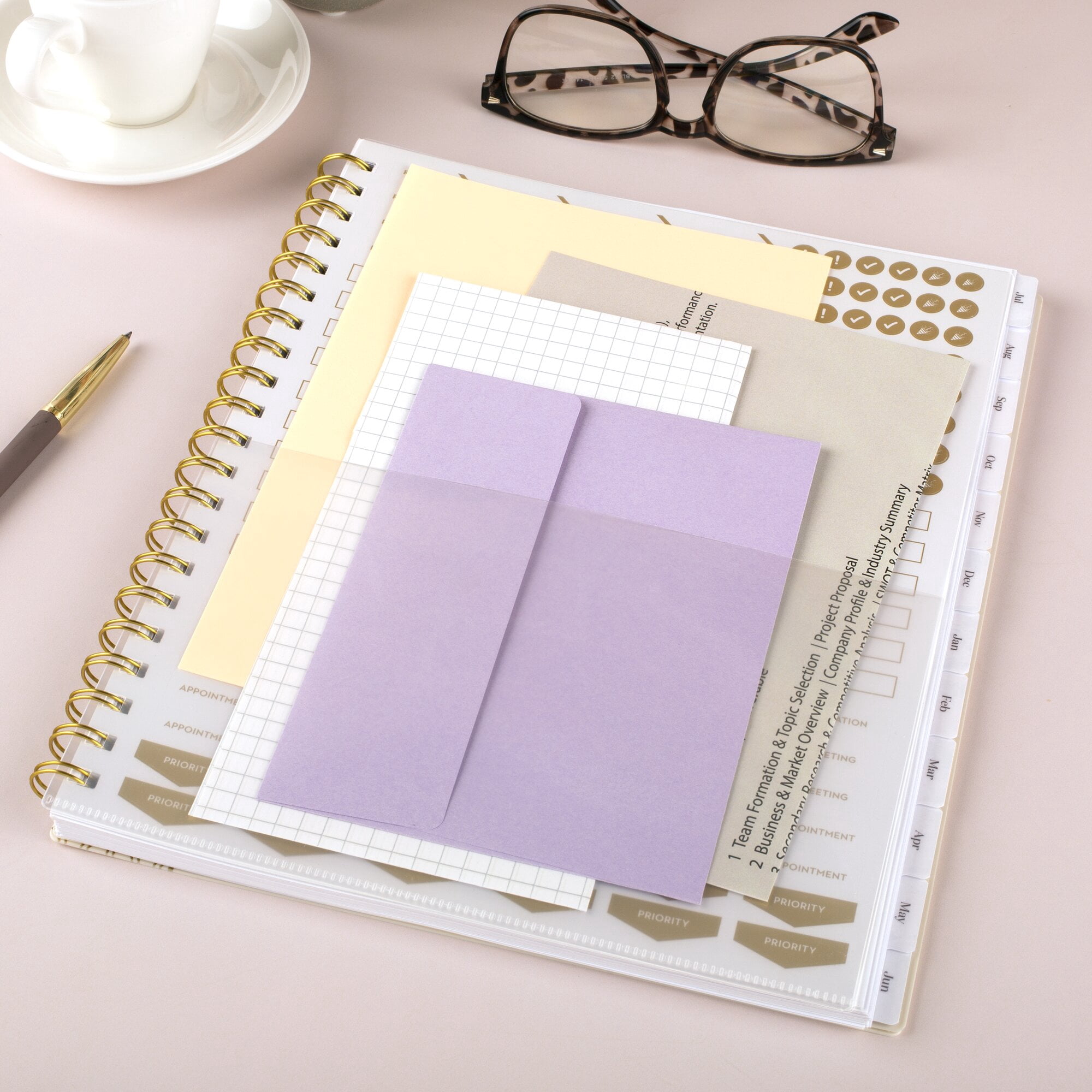 Cambridge WorkStyle Balance Academic Planner 2026-2027 (White, 8.5 in x 11 in) 1mmzj