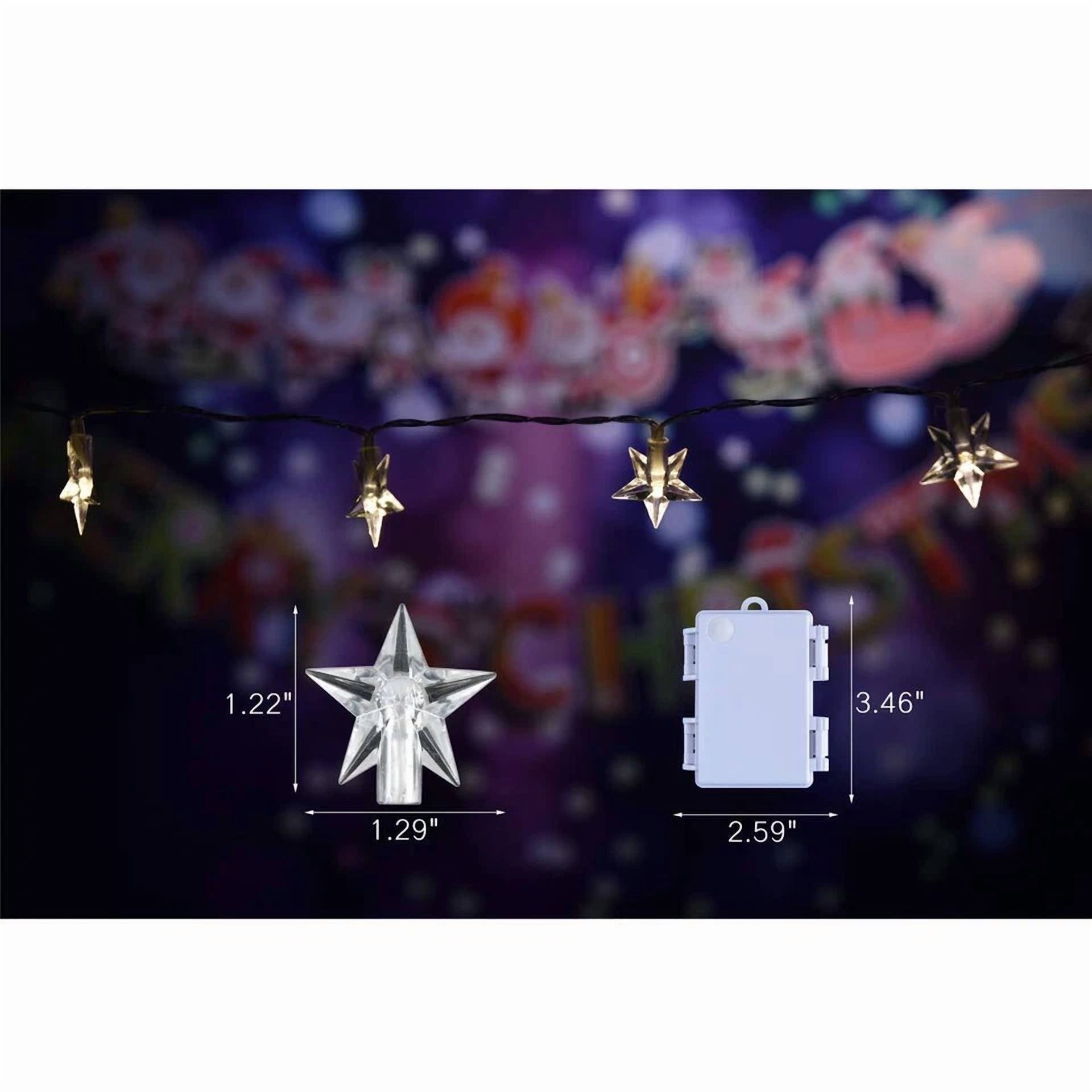 YANI Christmas String Lights LED Decorative Lighting with Timer (Warm White, 16 ft) 7n40g