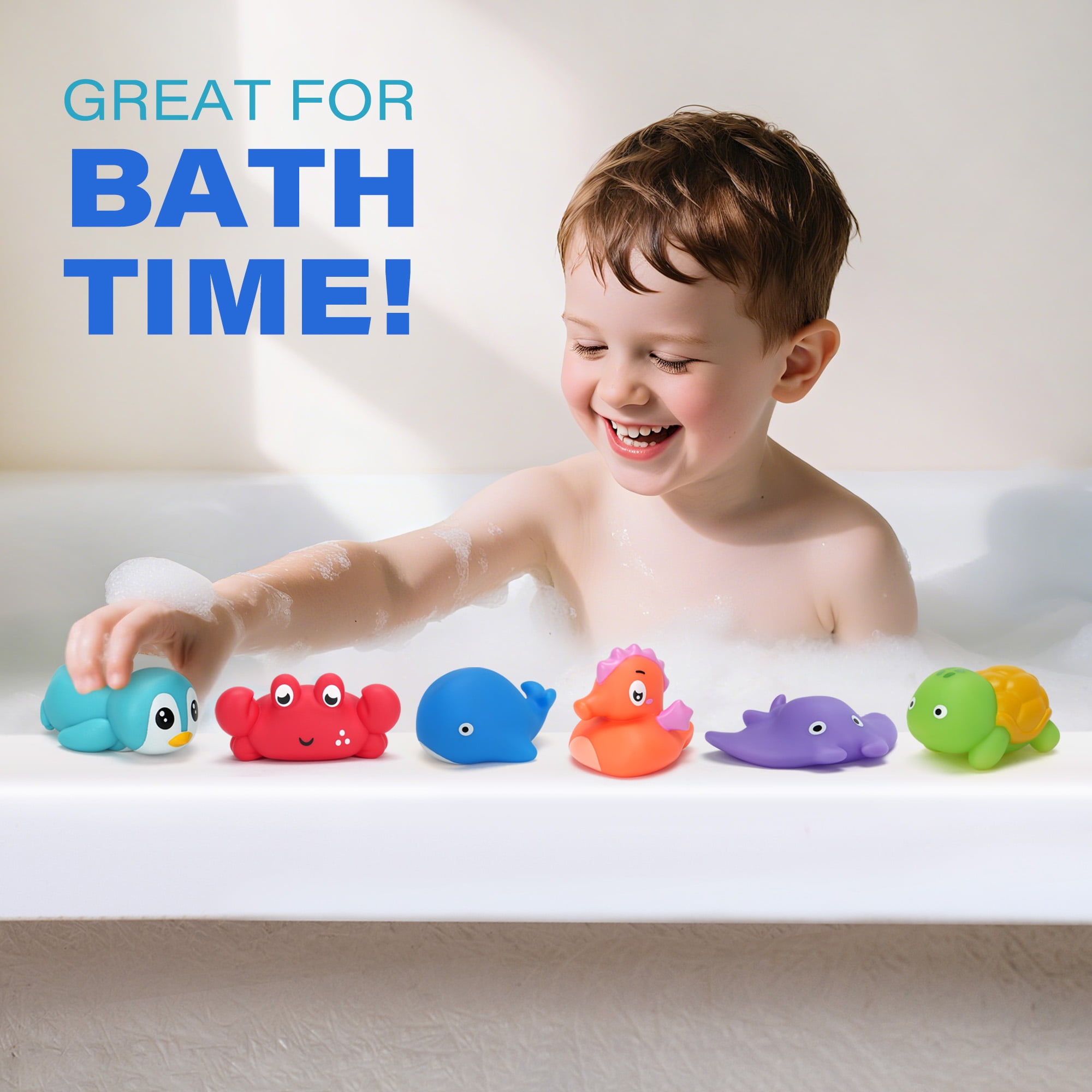 BenBen Color Changing Ocean Animal Bath Toys (6 Piece Set) rkfpu