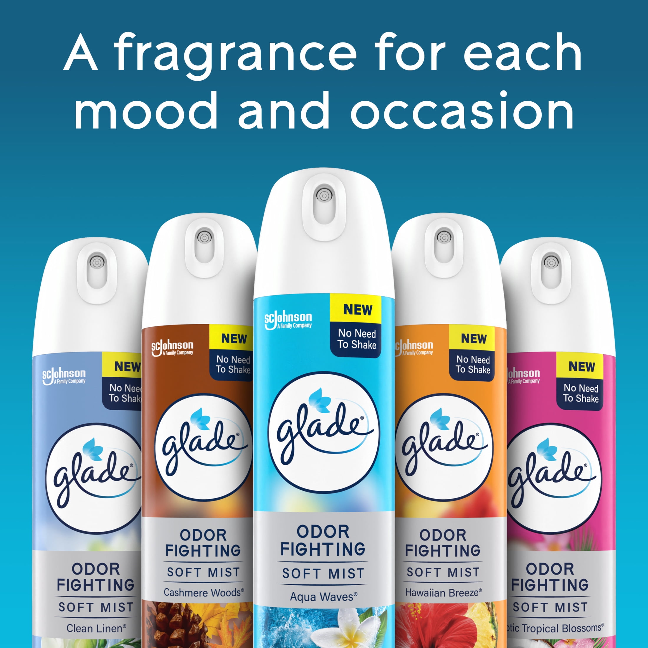Glade Air Freshener Spray, Sky and Sea Salt Scent, Essential Oil Infused (6 Pack, 8 oz) kmto7