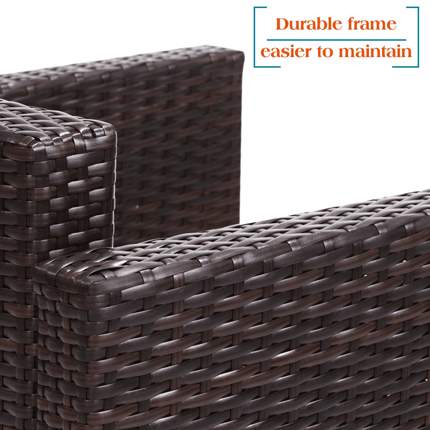 Royalcraft 4 Piece Outdoor Wicker Conversation Set with Cushions (Brown, 4 Piece Set) plrzt