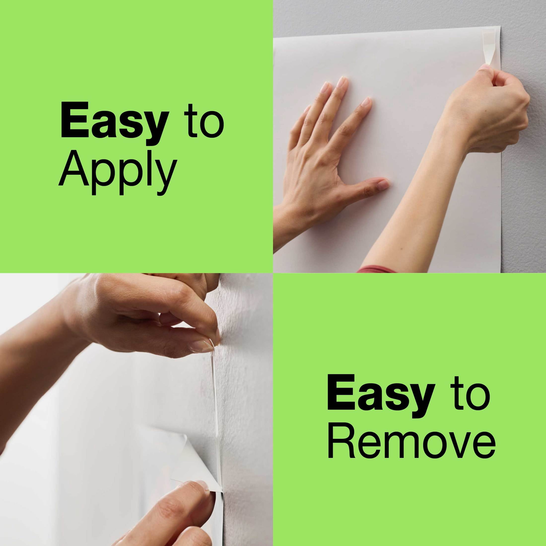 FrogTape reMOVEables Poster Strips, Damage-Free Mounting Adhesive for Wall Decor (White, 16 Count) np02k