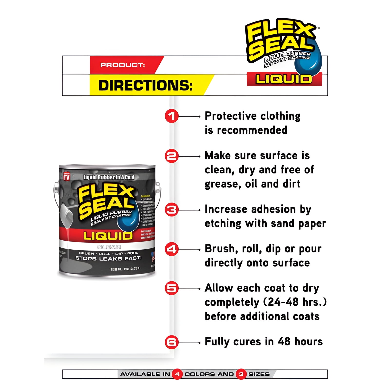 Flex Seal Liquid Rubber Coating Waterproof Sealant (Gray, 32 oz) 6ltfz